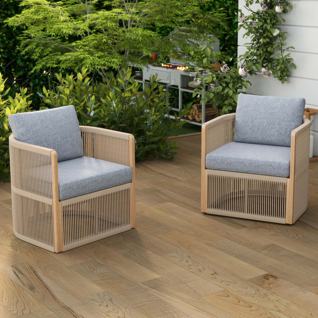 Janoray Woven Rope Outdoor Armchair Set of 2 - 1621AC