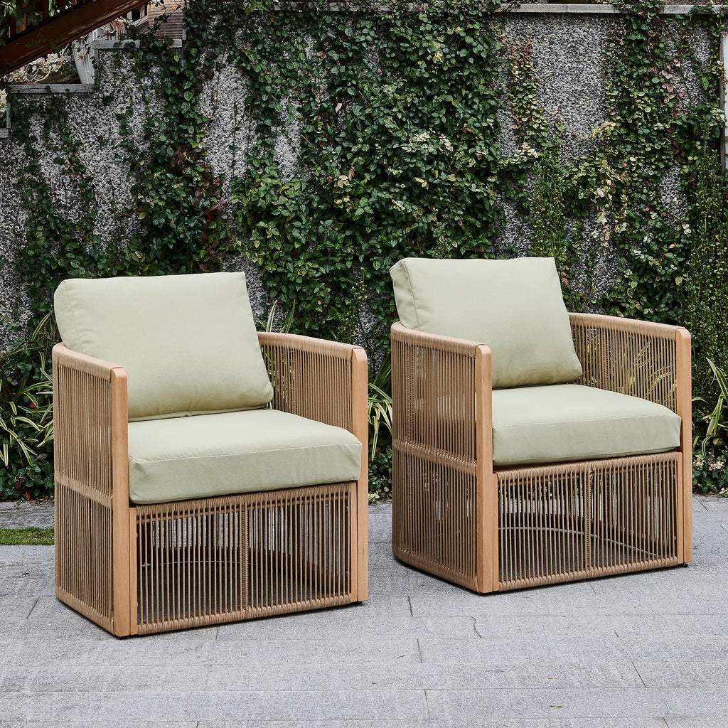 Janoray Woven Rope Outdoor Armchair Set of 2 - 1621AC