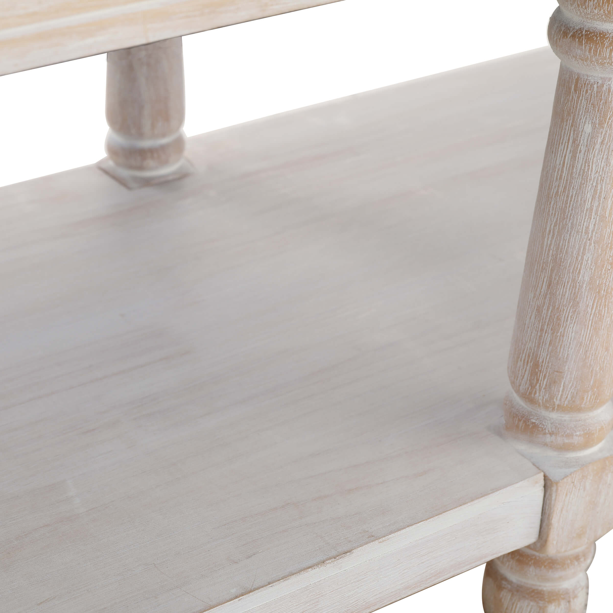 Shelf and leg joint close-up