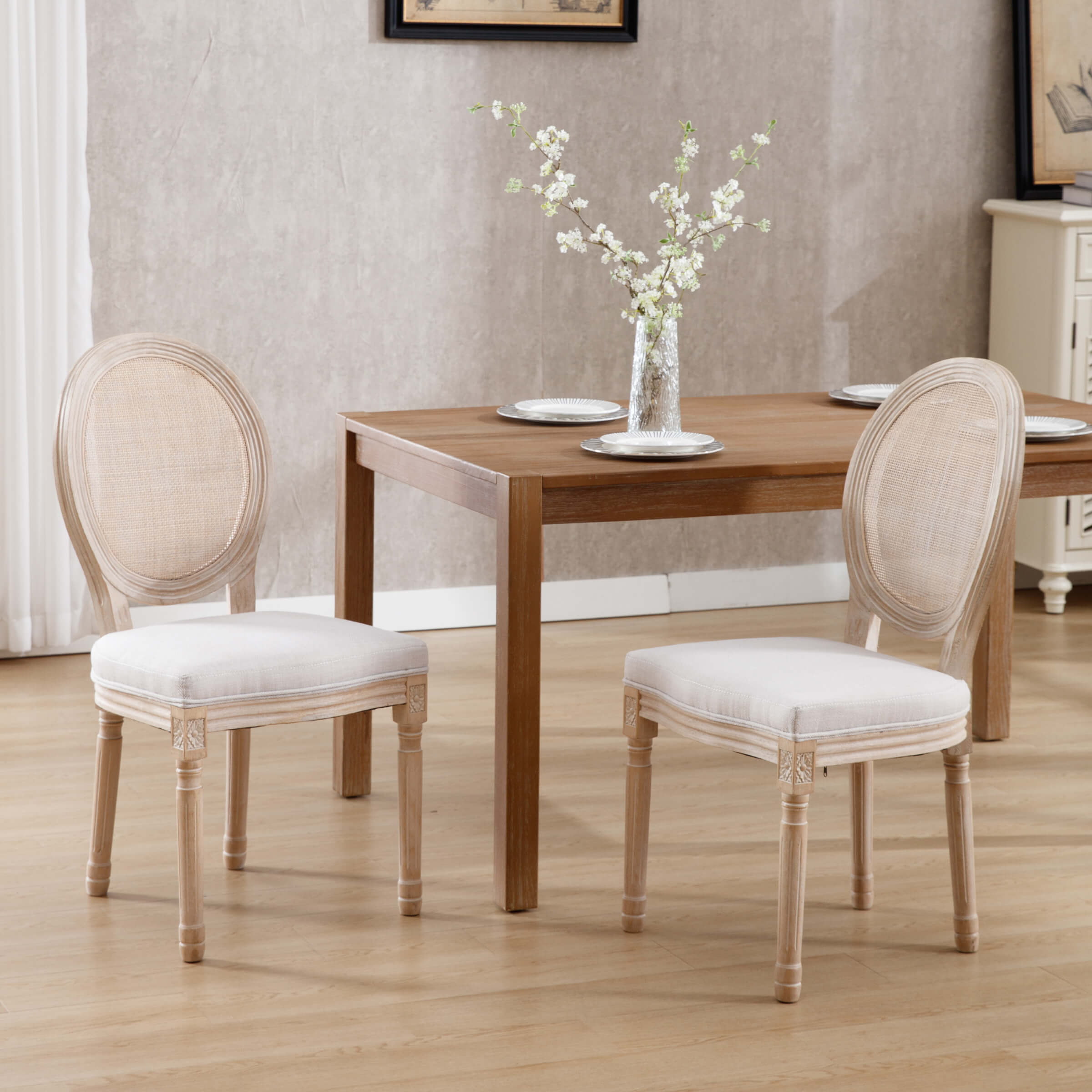Janoray Classic French Dining Chairs Set of 2-7105DC