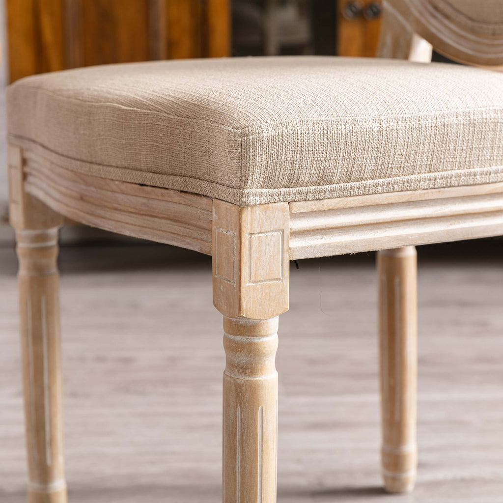 Kmax Fabric Wood Legs Dining Bench - 7537BH