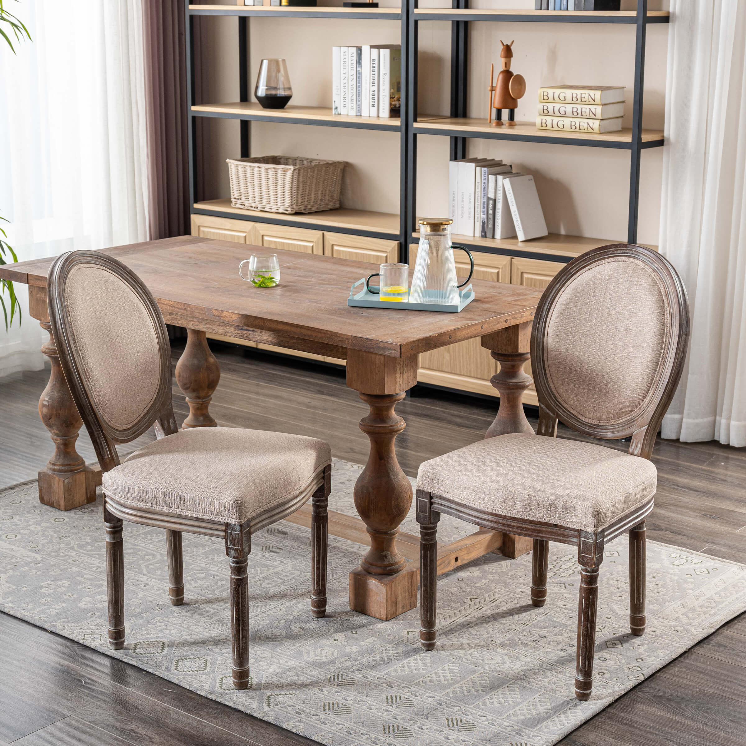 Janoray Classic French Dining Chairs Set of 2-7105DC