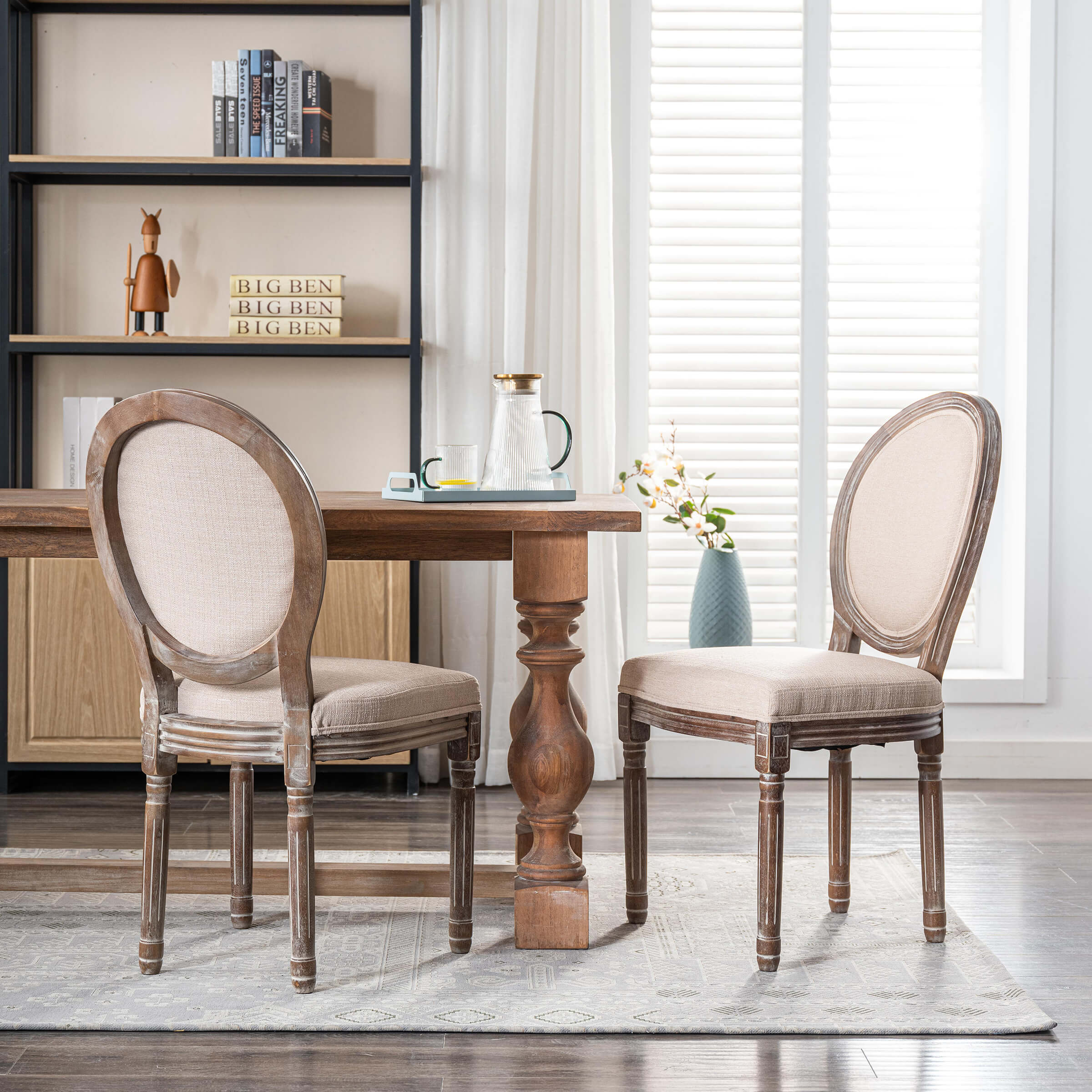Janoray Classic French Dining Chairs Set of 2-7105DC