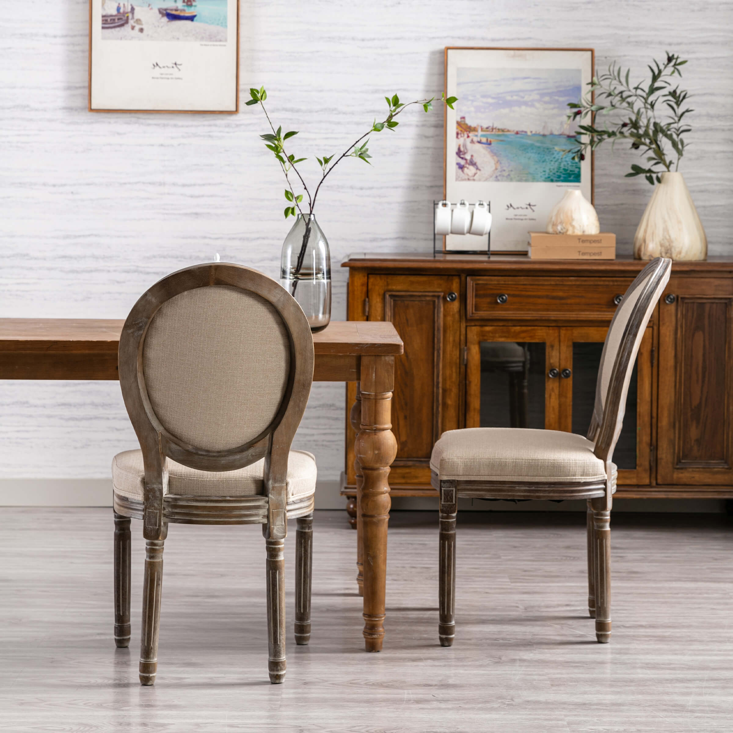 Janoray Classic French Dining Chairs Set of 2-7105DC