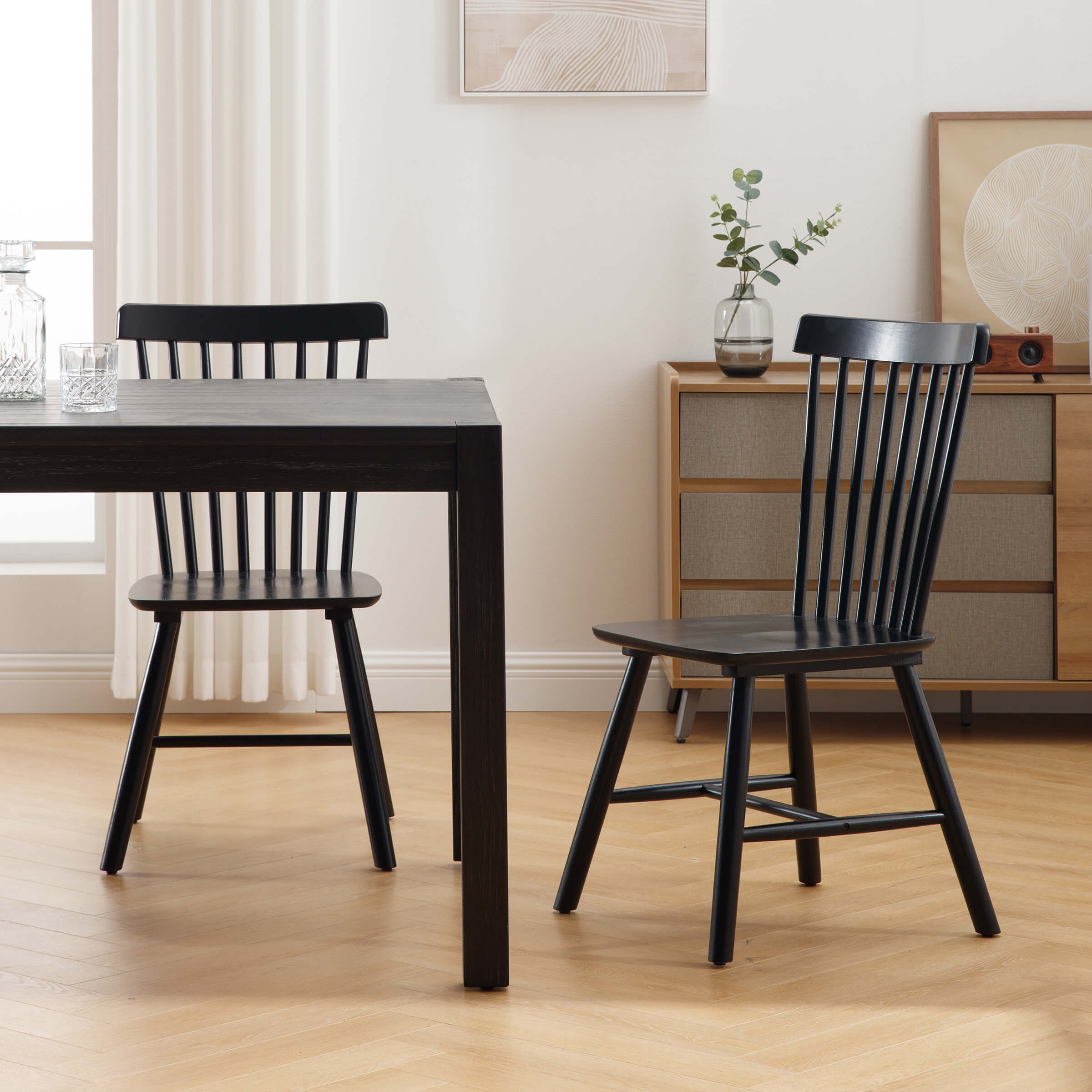 Mid Century Wood Spindle Back Windsor Dining Chairs - DC03DC | CHAIRUS