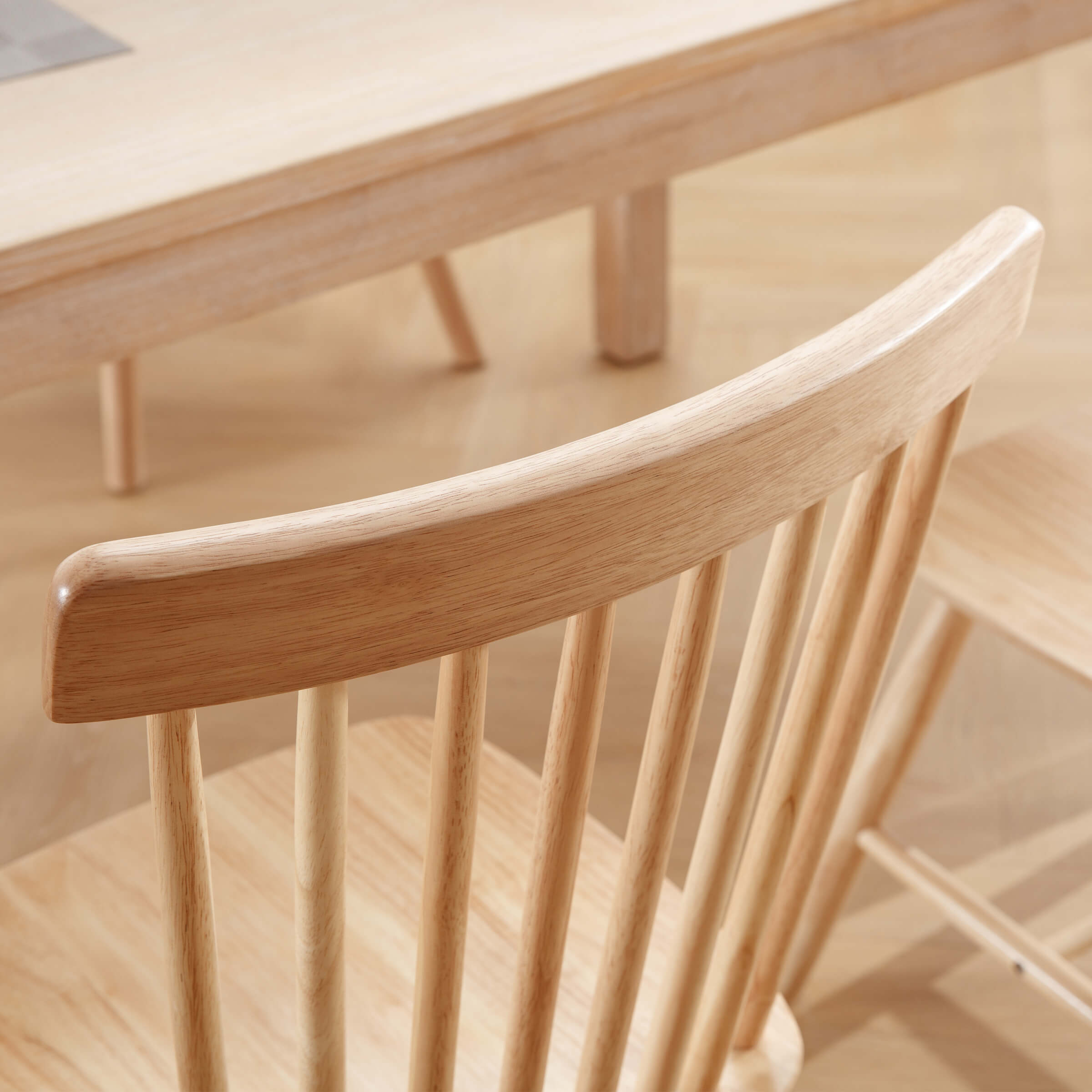 Mid Century Solid Wood Spindle Back Windsor Dining Chairs - DC03DC