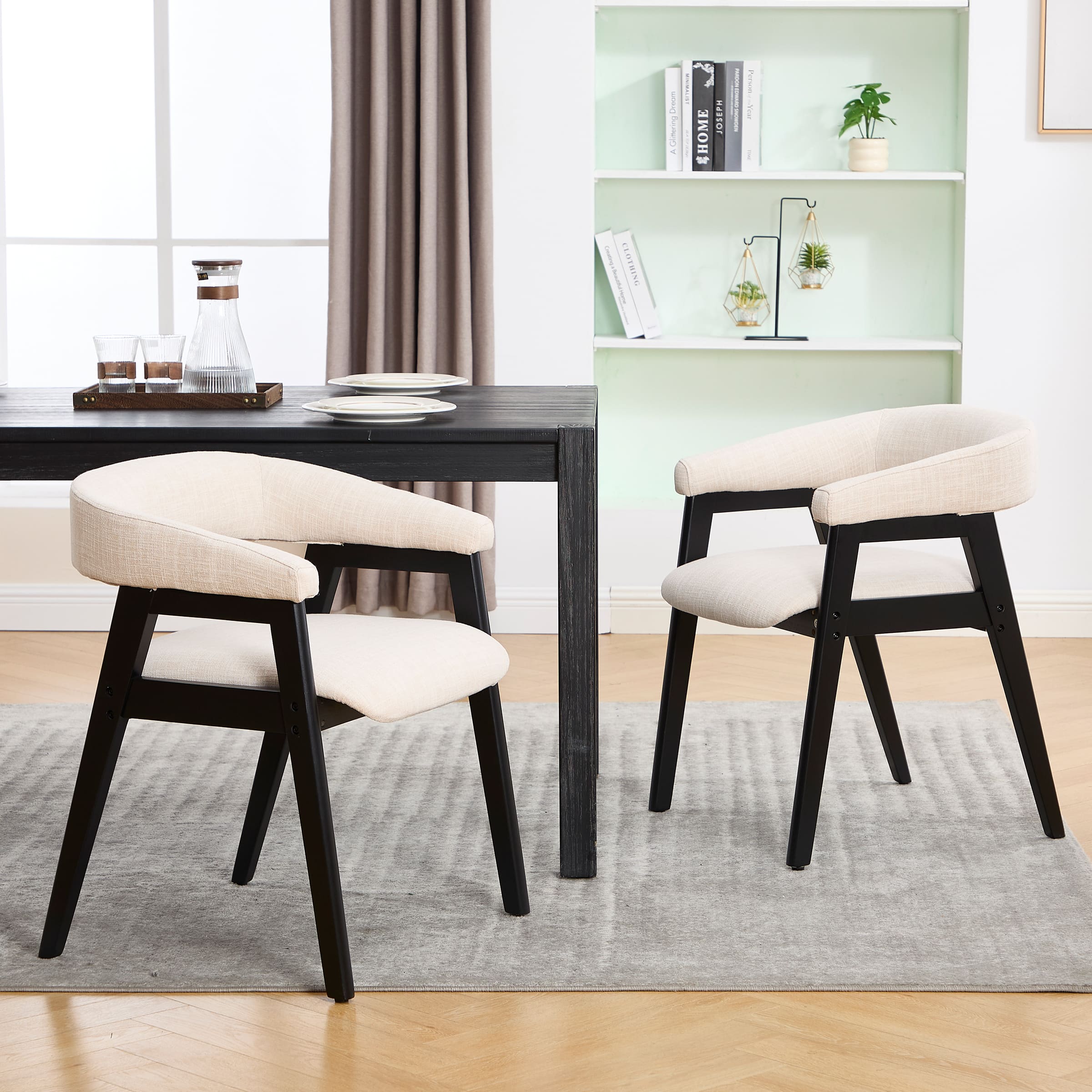 Janoray Open Back Barrel Dining Chairs Set of 2 - 2230DC
