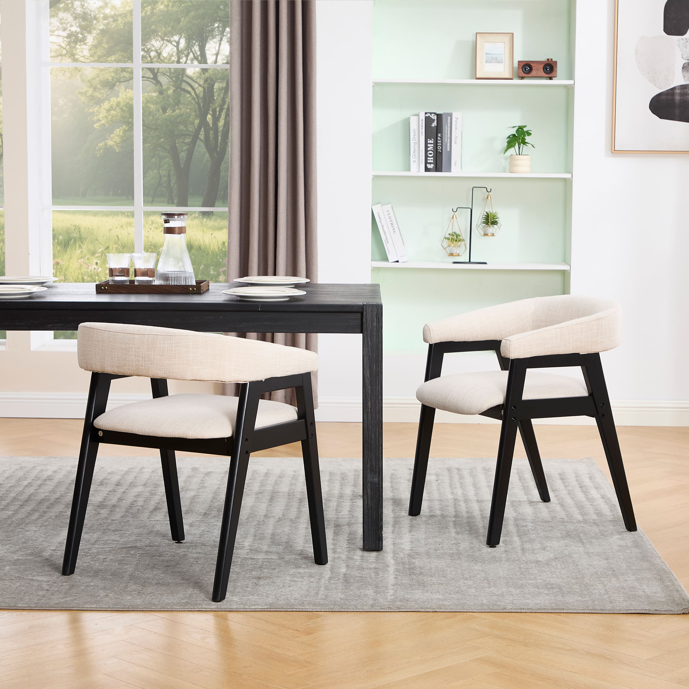Janoray Open Back Barrel Dining Chairs Set of 2 - 2230DC
