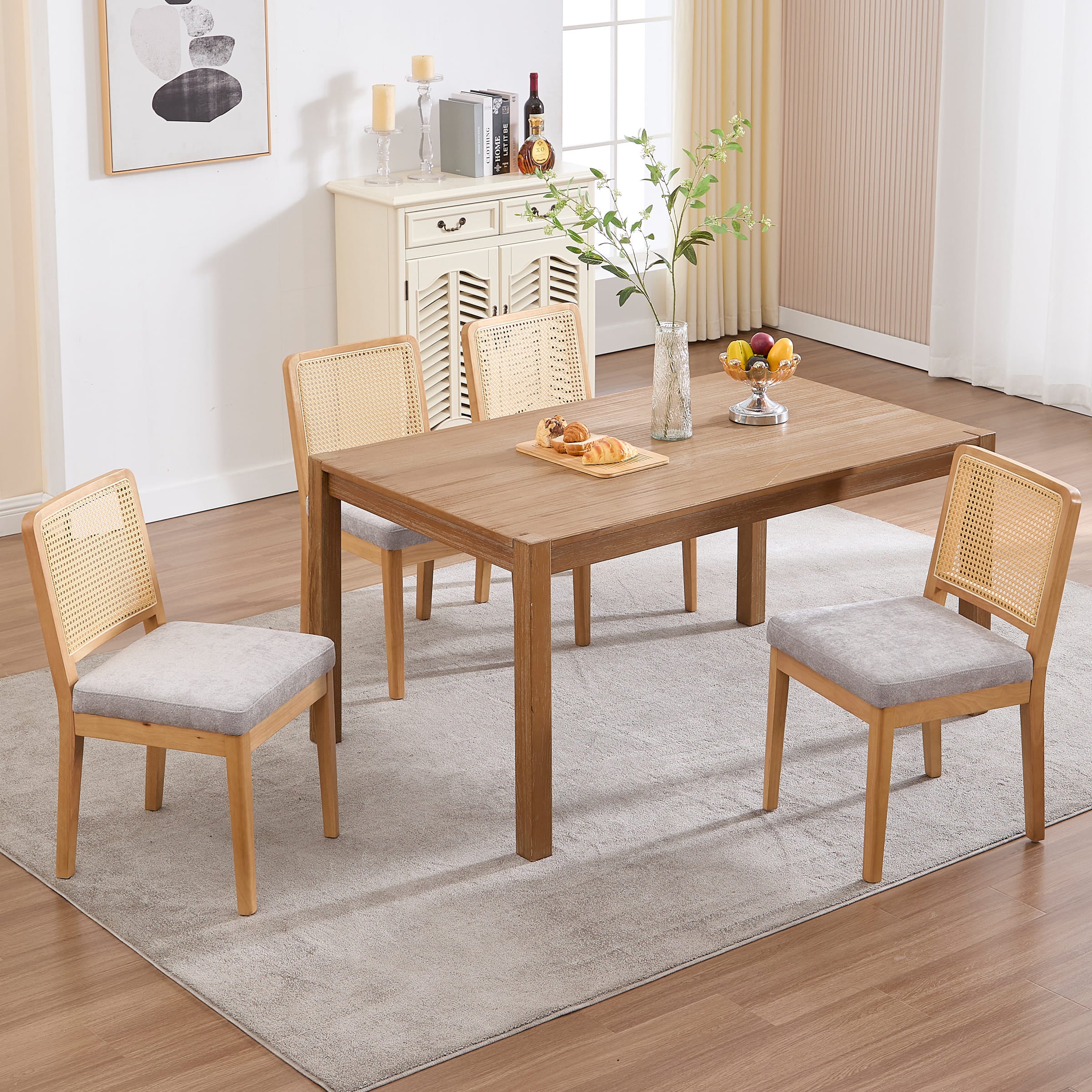 RattanaS です！ Rattan Back Dining Chairs Set of 2 - 3233DC