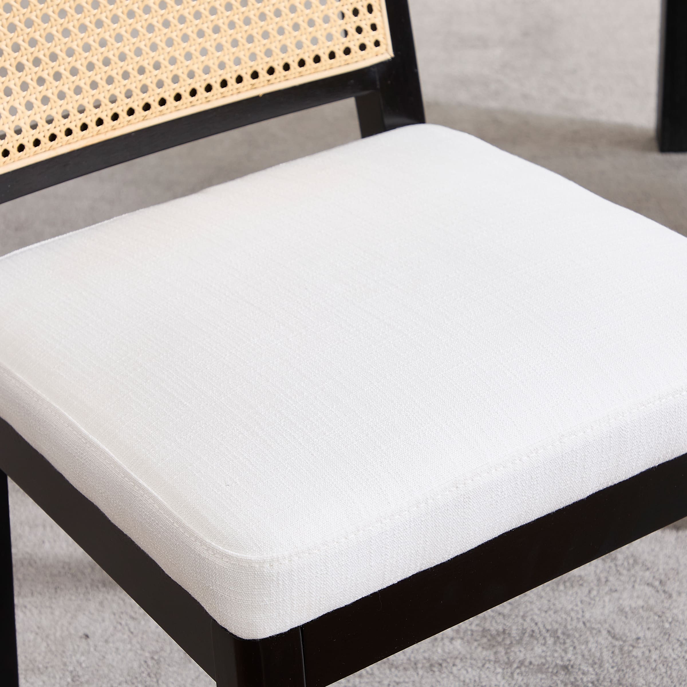 White cushion on chair seat