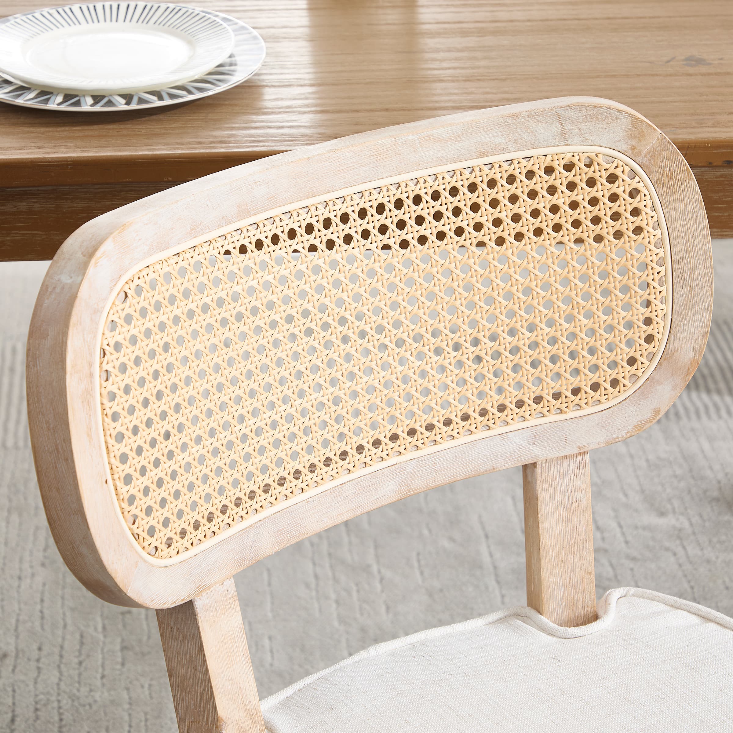 Janoray Rattan Cane Back Dining Chairs Set of 2 - 10084DC
