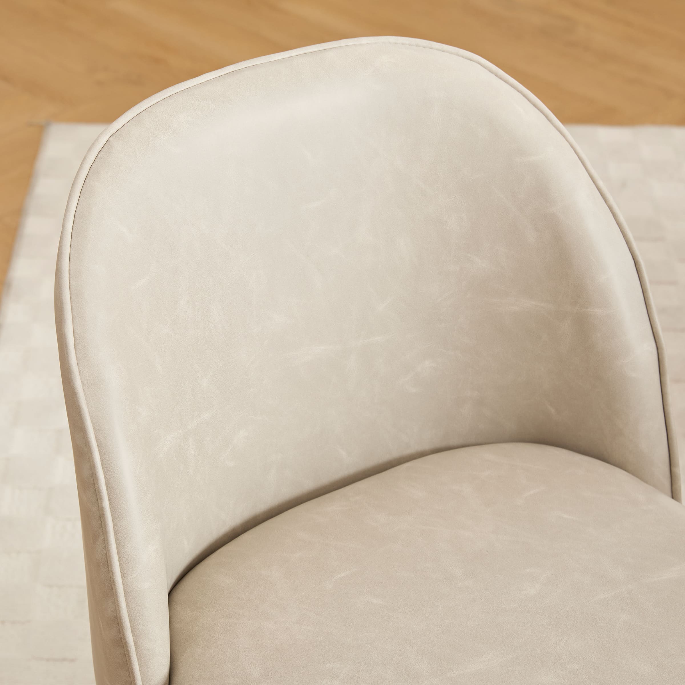 Janoray Swivel Dining Chairs with Beech Wood Legs Set of 2 - 3003DC