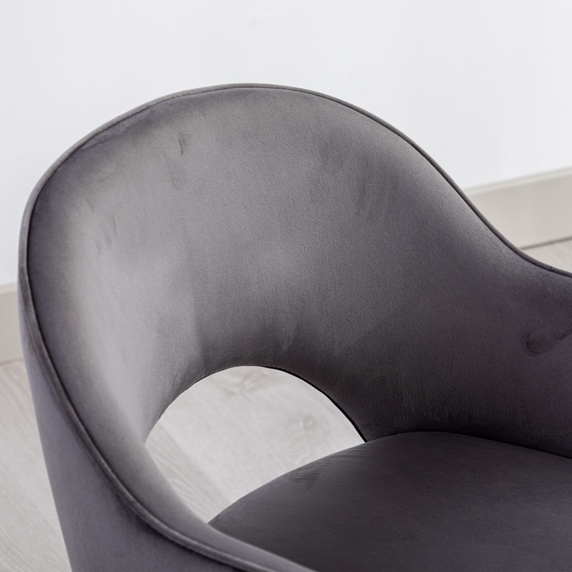 Chair back curved upholstery