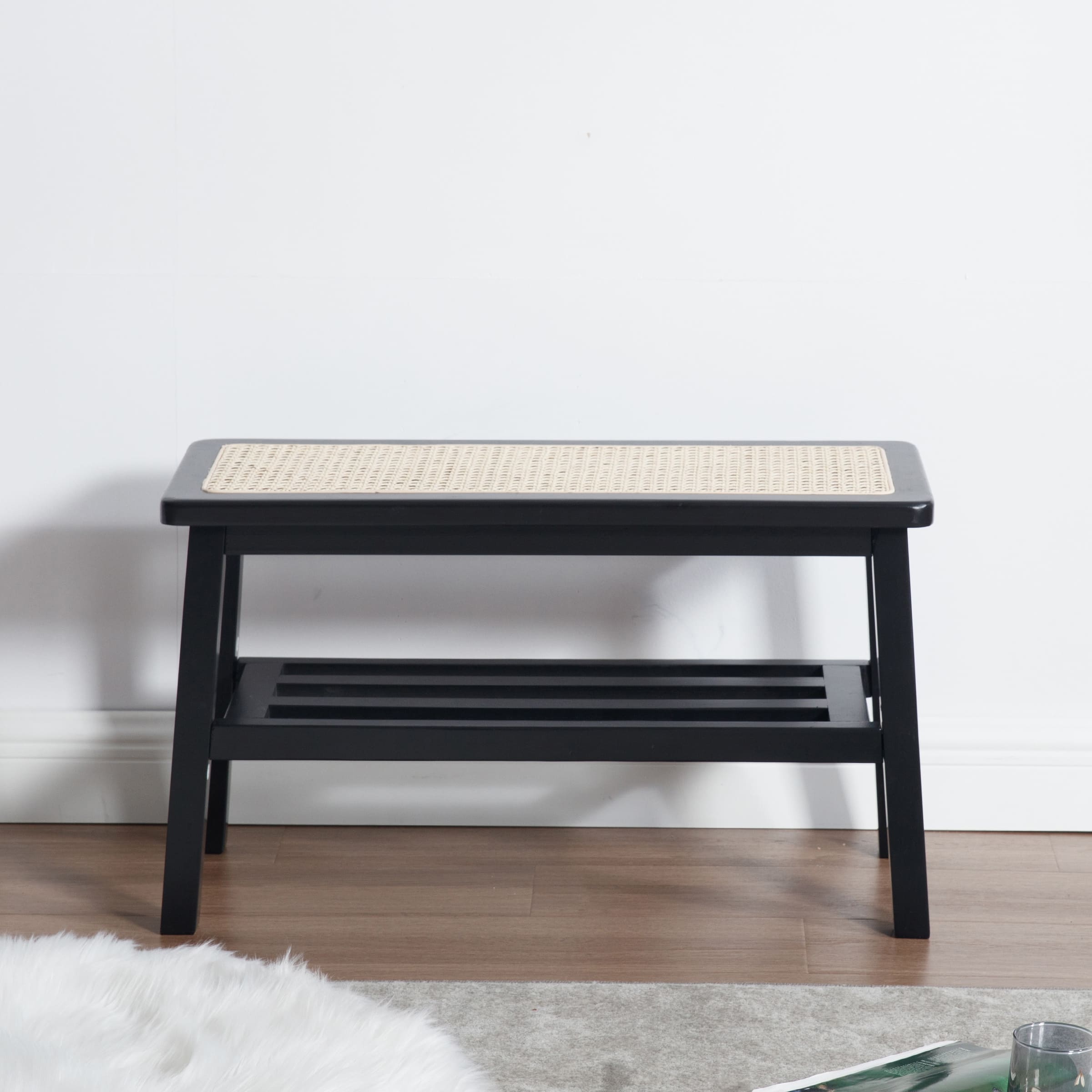 Janoray Wicker Rattan Entryway Bench - 23912BH