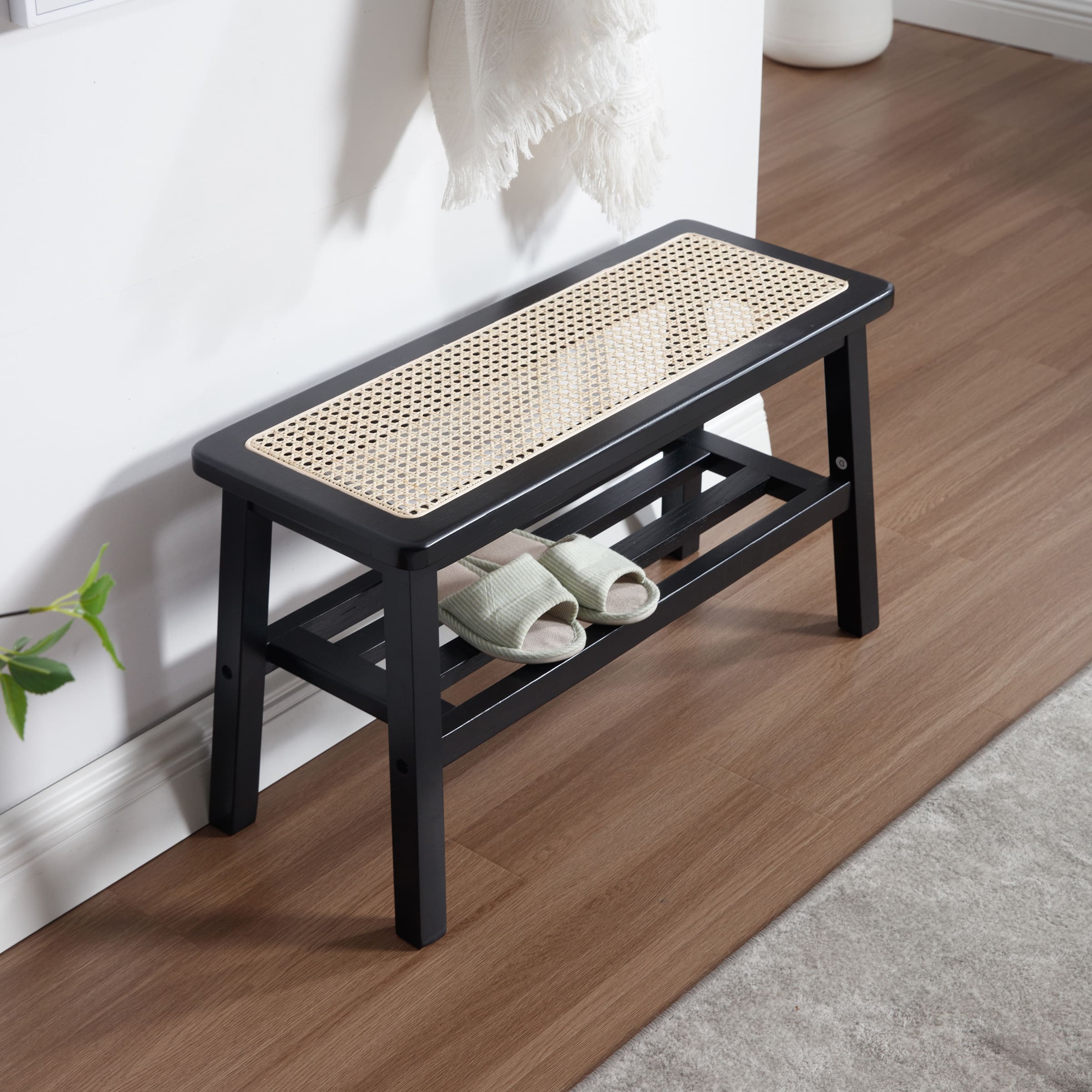 Janoray Wicker Rattan Entryway Bench - 23912BH