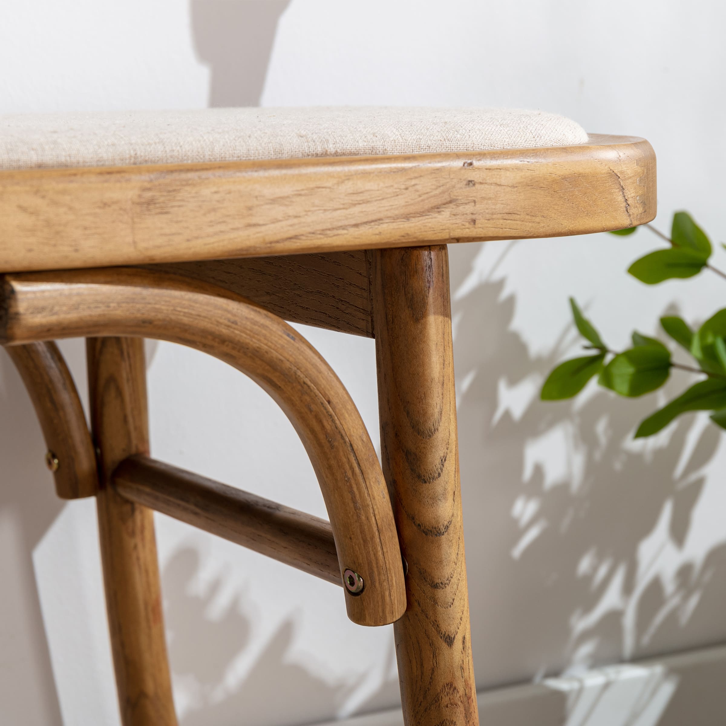 Janoray Wood Dining Bench with Padded Seat for Entryway - 1972