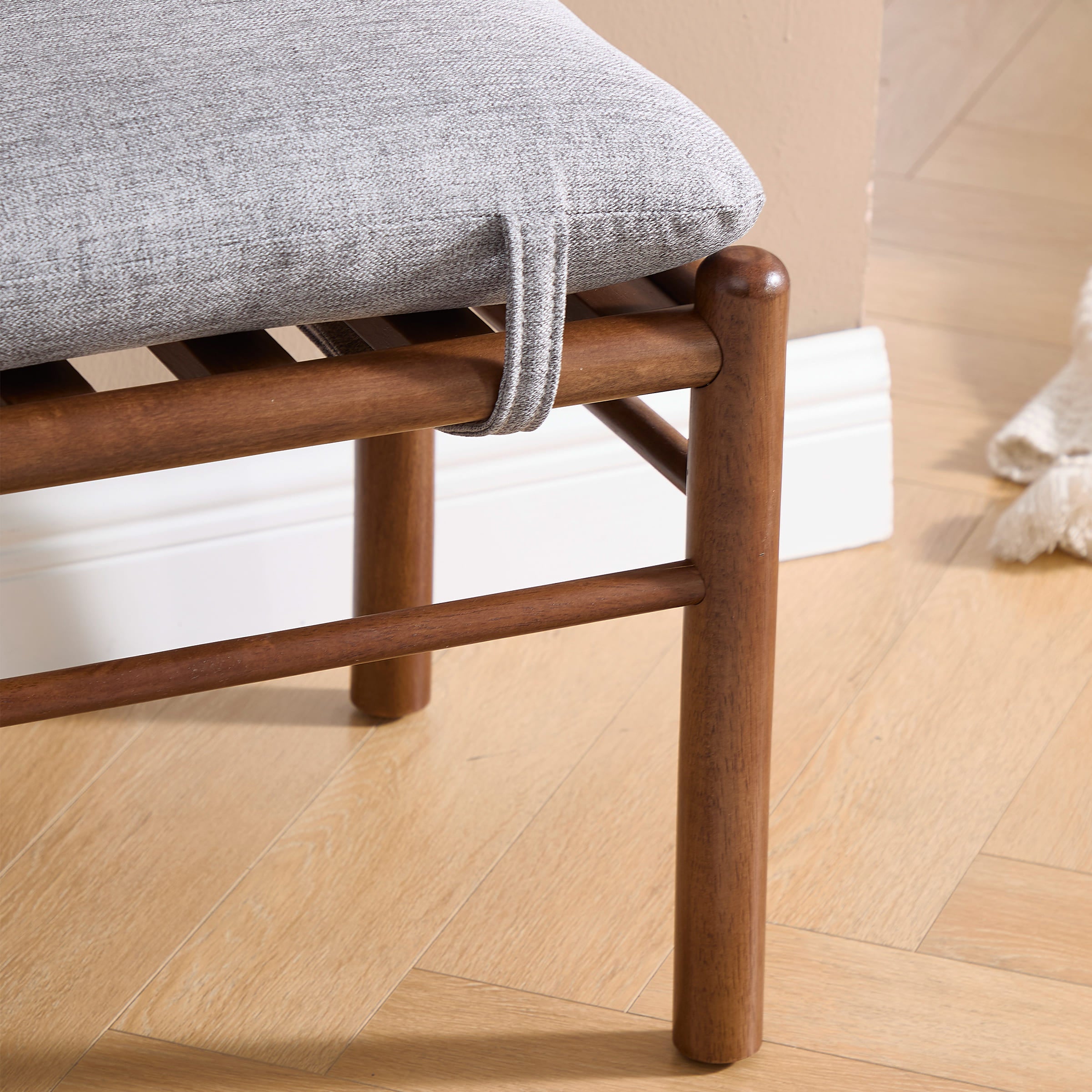 Janoray Wood Footstool Ottoman 1 PCS - 0100OT