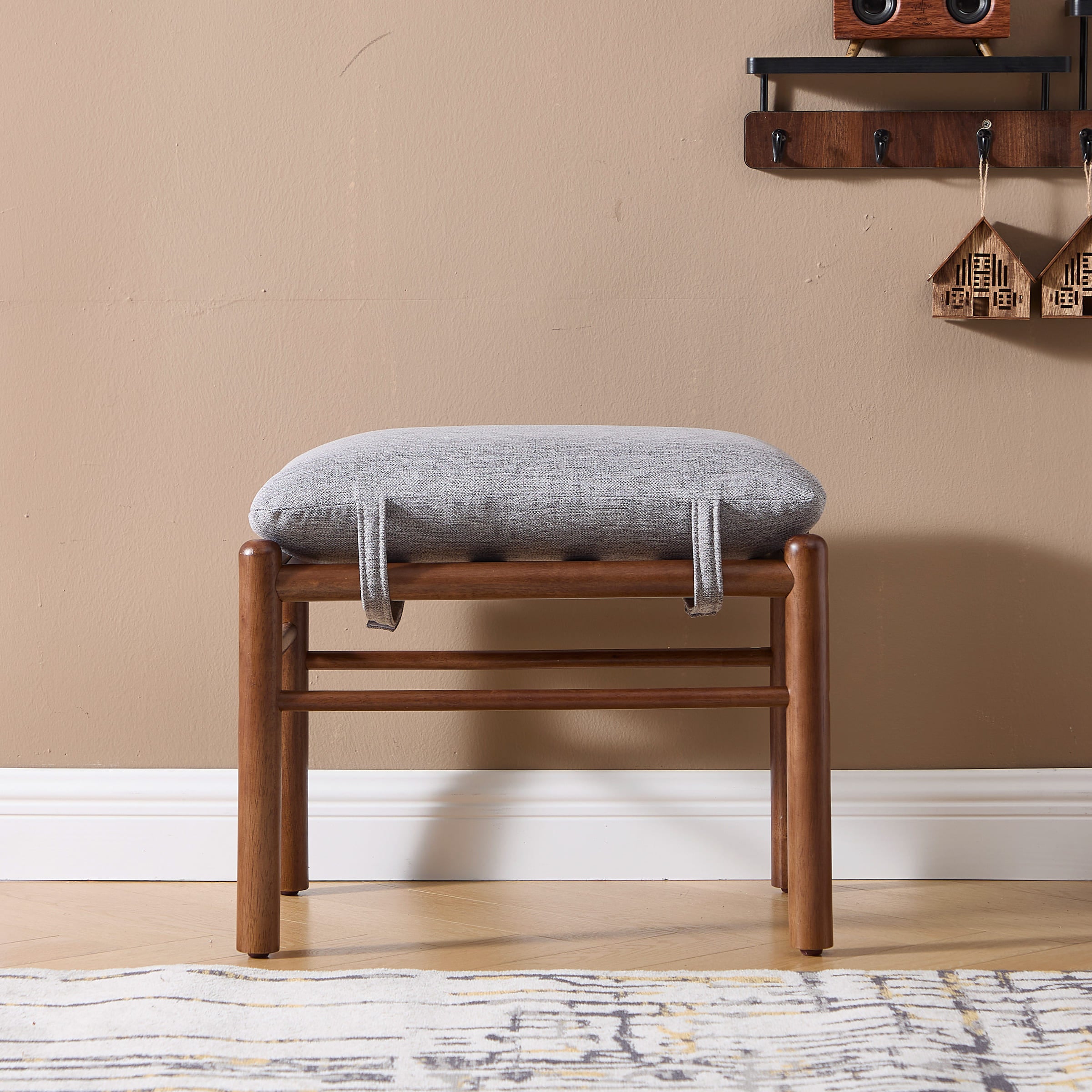 Janoray Wood Footstool Ottoman 1 PCS - 0100OT