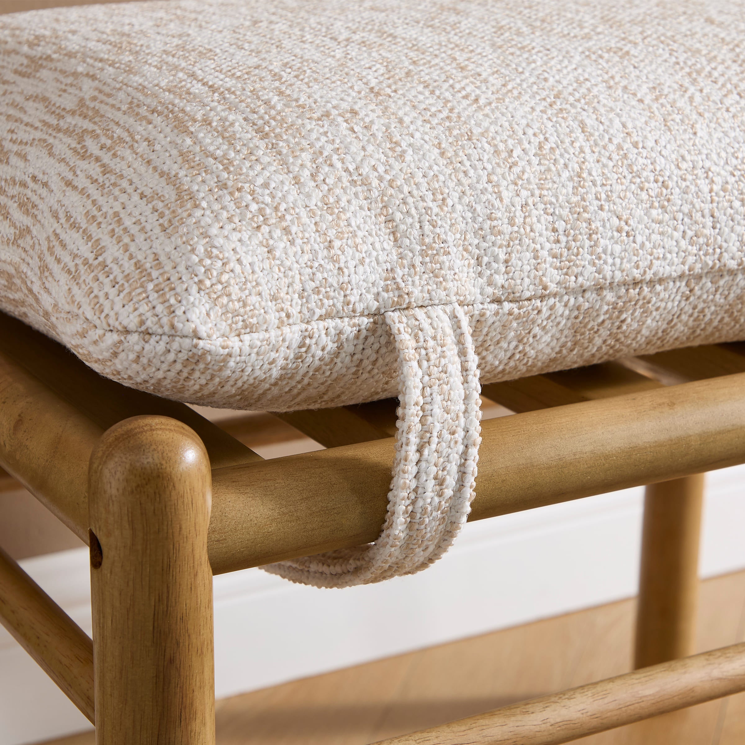 Janoray Wood Footstool Ottoman 1 PCS - 0100OT