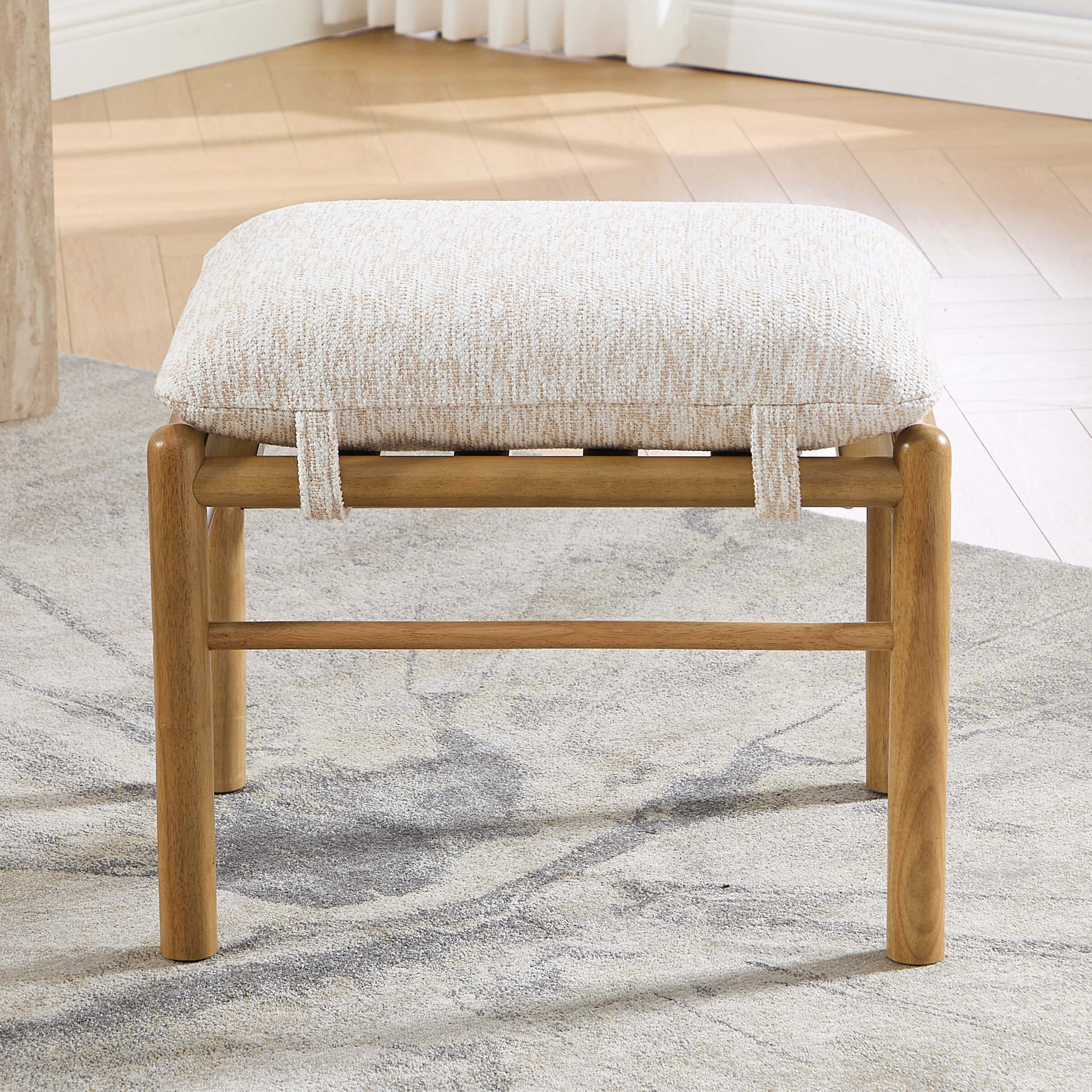 Janoray Wood Footstool Ottoman 1 PCS - 0100OT