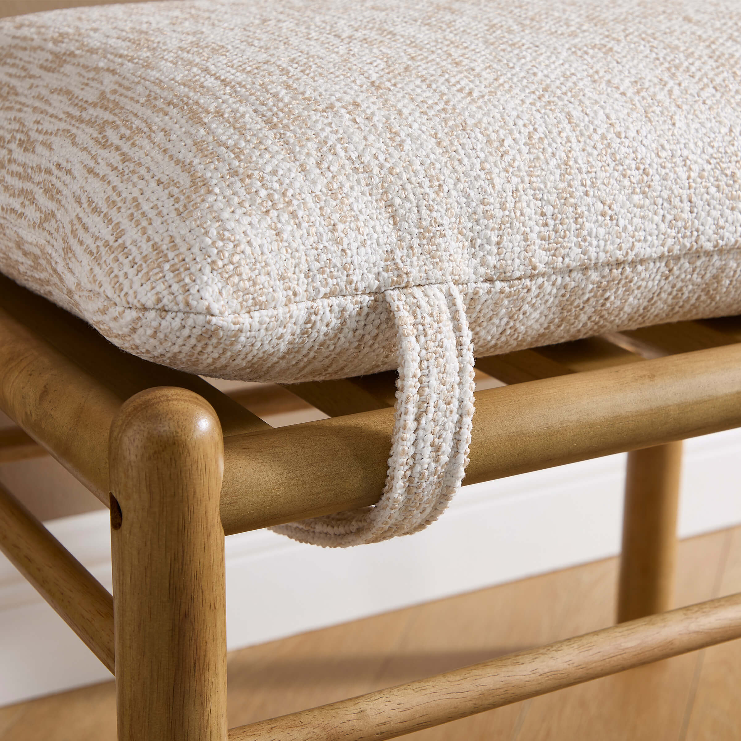 Janoray Wood Footstool Ottoman 1 PCS - 0100OT