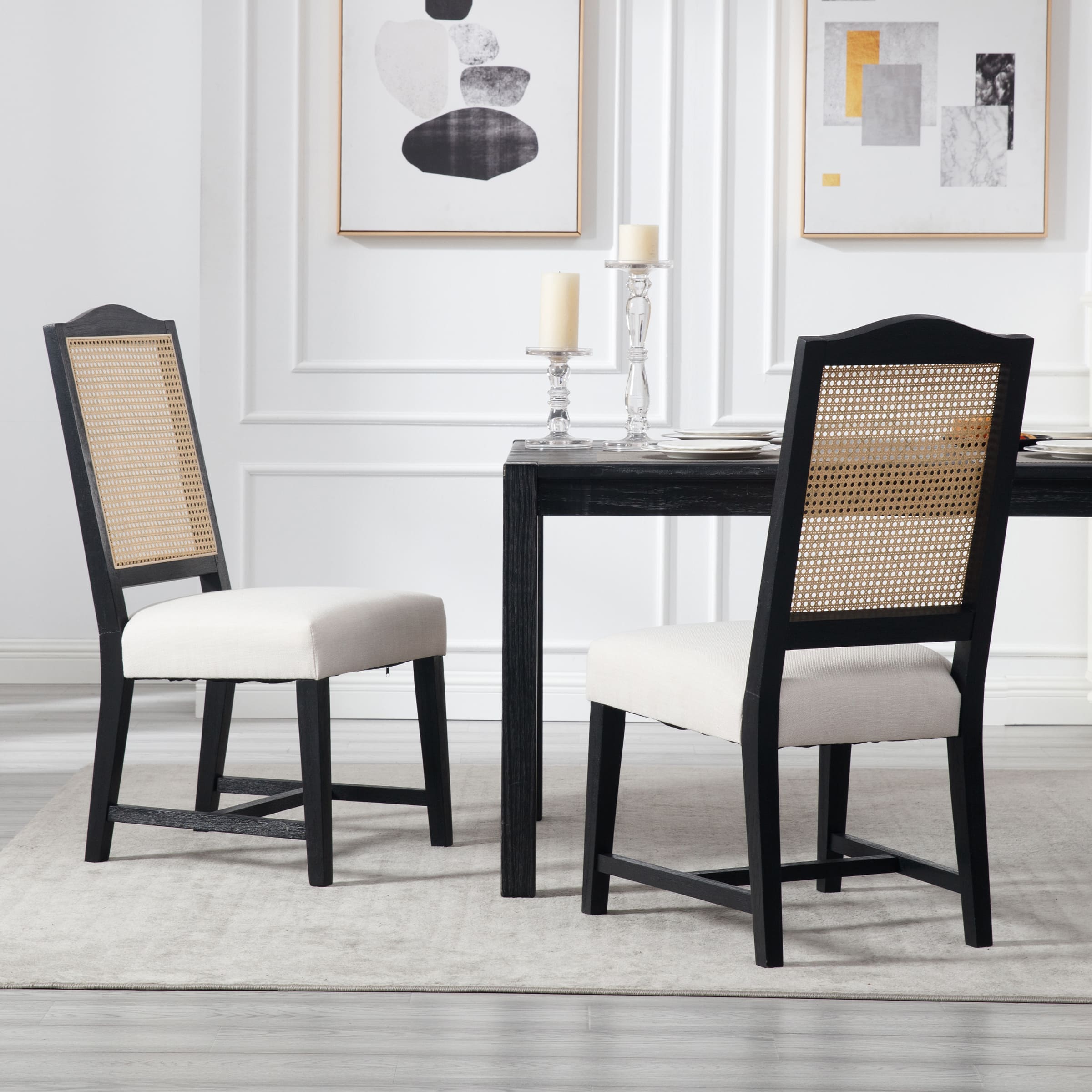 Janoray Wood High Back Dining Chairs Set of 2 - 1845DC & 10036DC