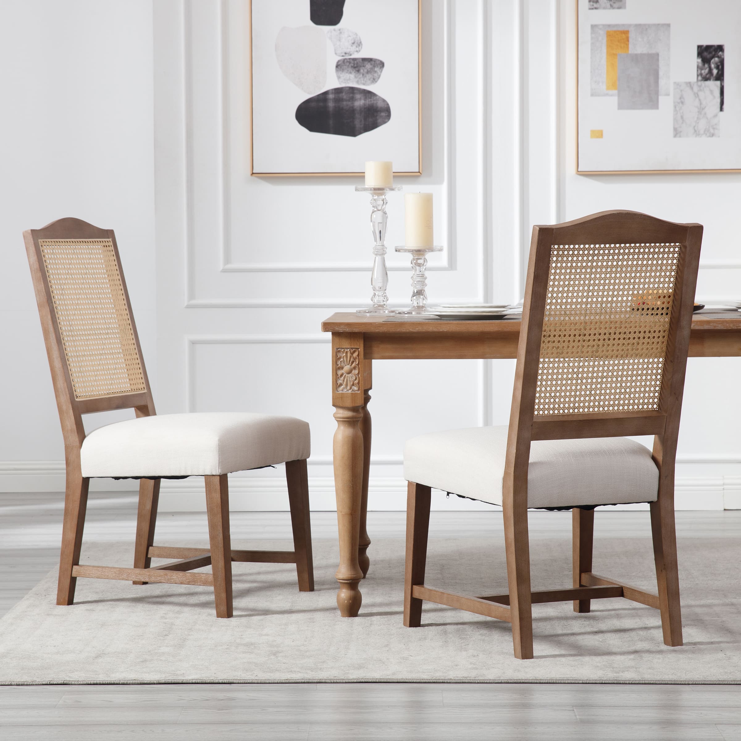 Janoray Wood High Back Dining Chairs Set of 2 - 1845DC & 10036DC