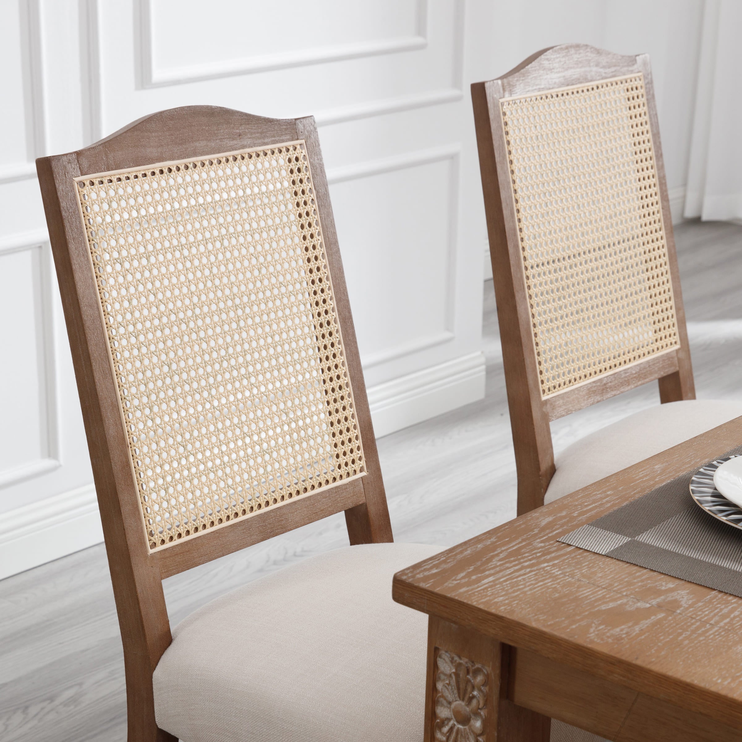 Janoray Wood High Back Dining Chairs Set of 2 - 1845DC & 10036DC