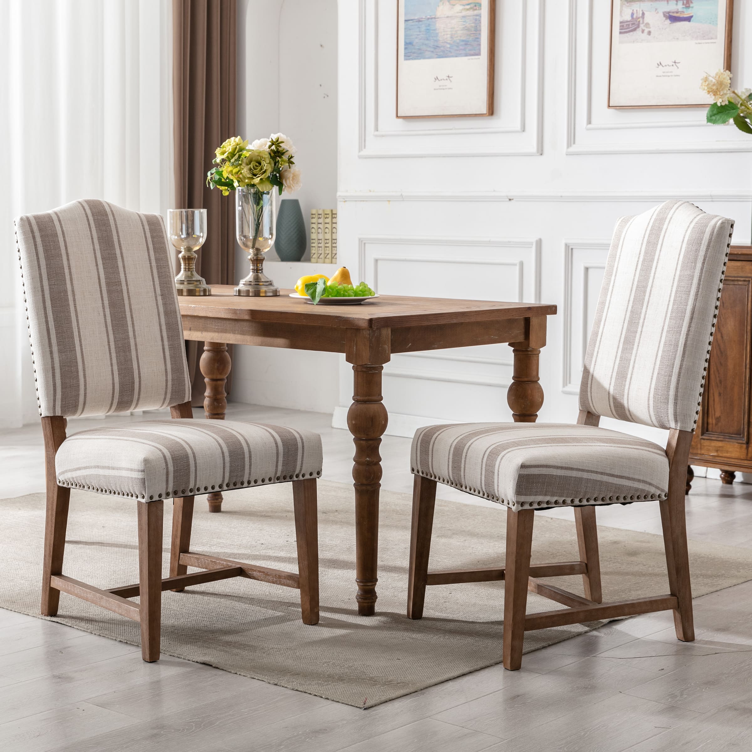Janoray Wood High Back Dining Chairs Set of 2 - 1845DC & 10036DC