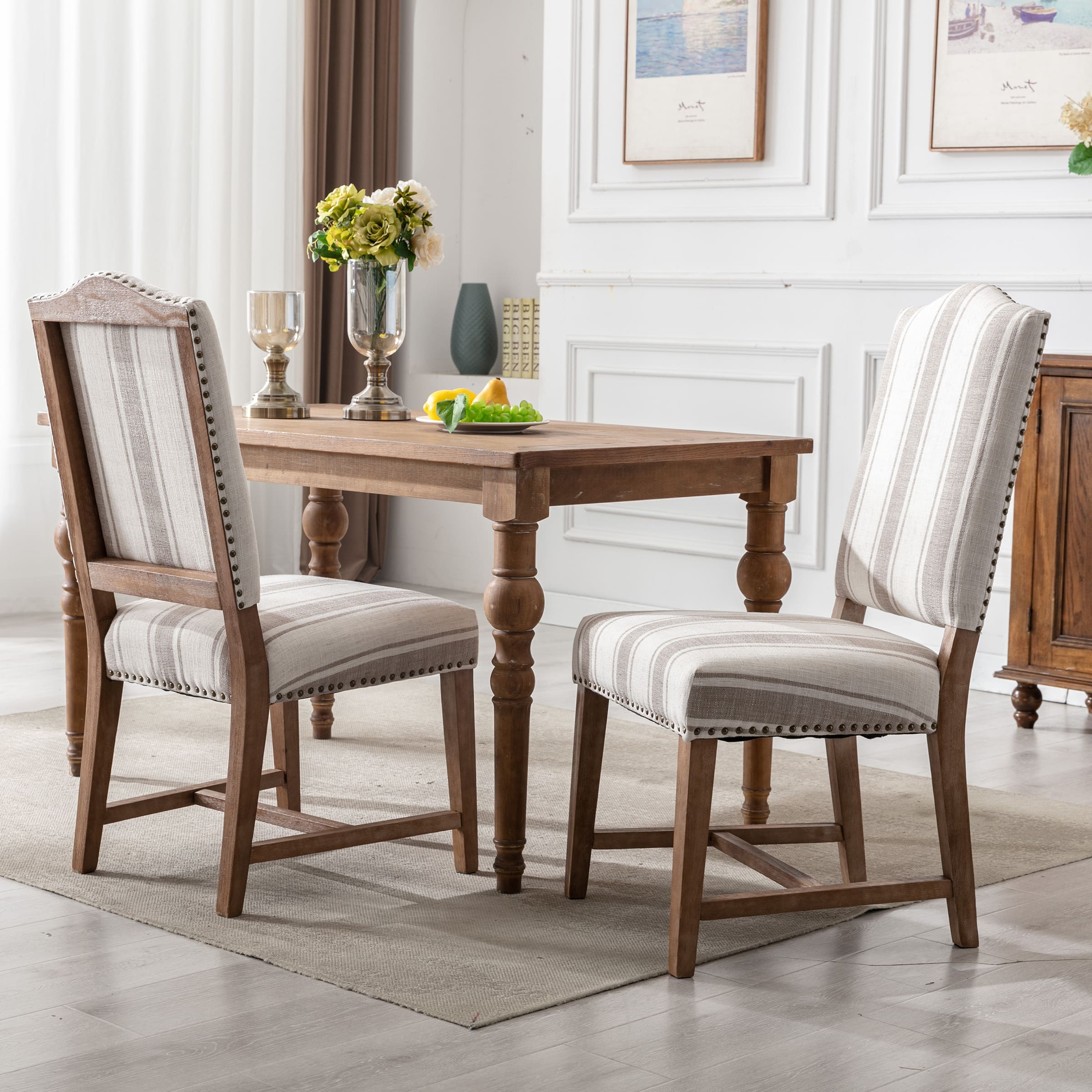Janoray Wood High Back Dining Chairs Set of 2 - 1845DC & 10036DC