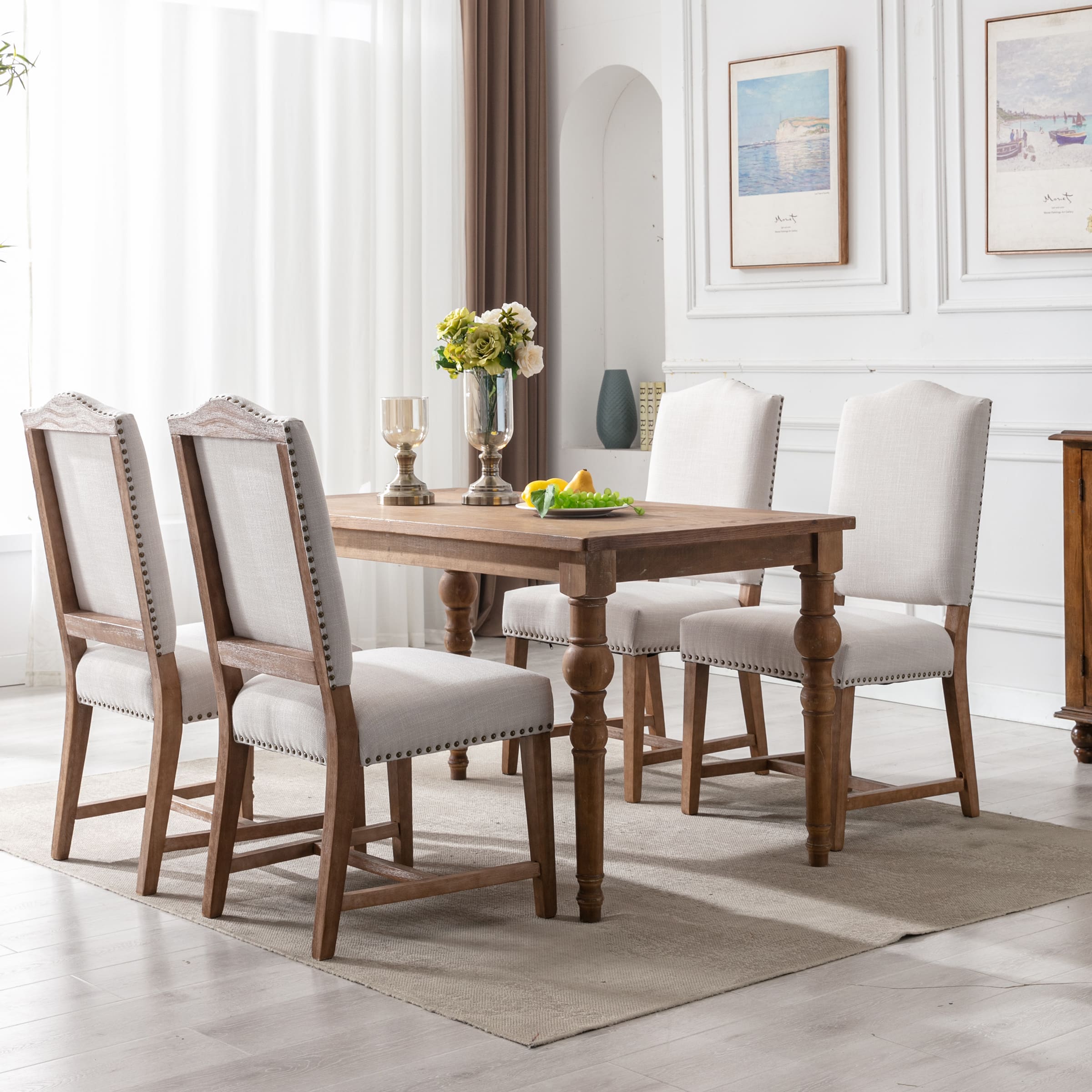 Janoray Wood High Back Dining Chairs Set of 2 - 1845DC & 10036DC