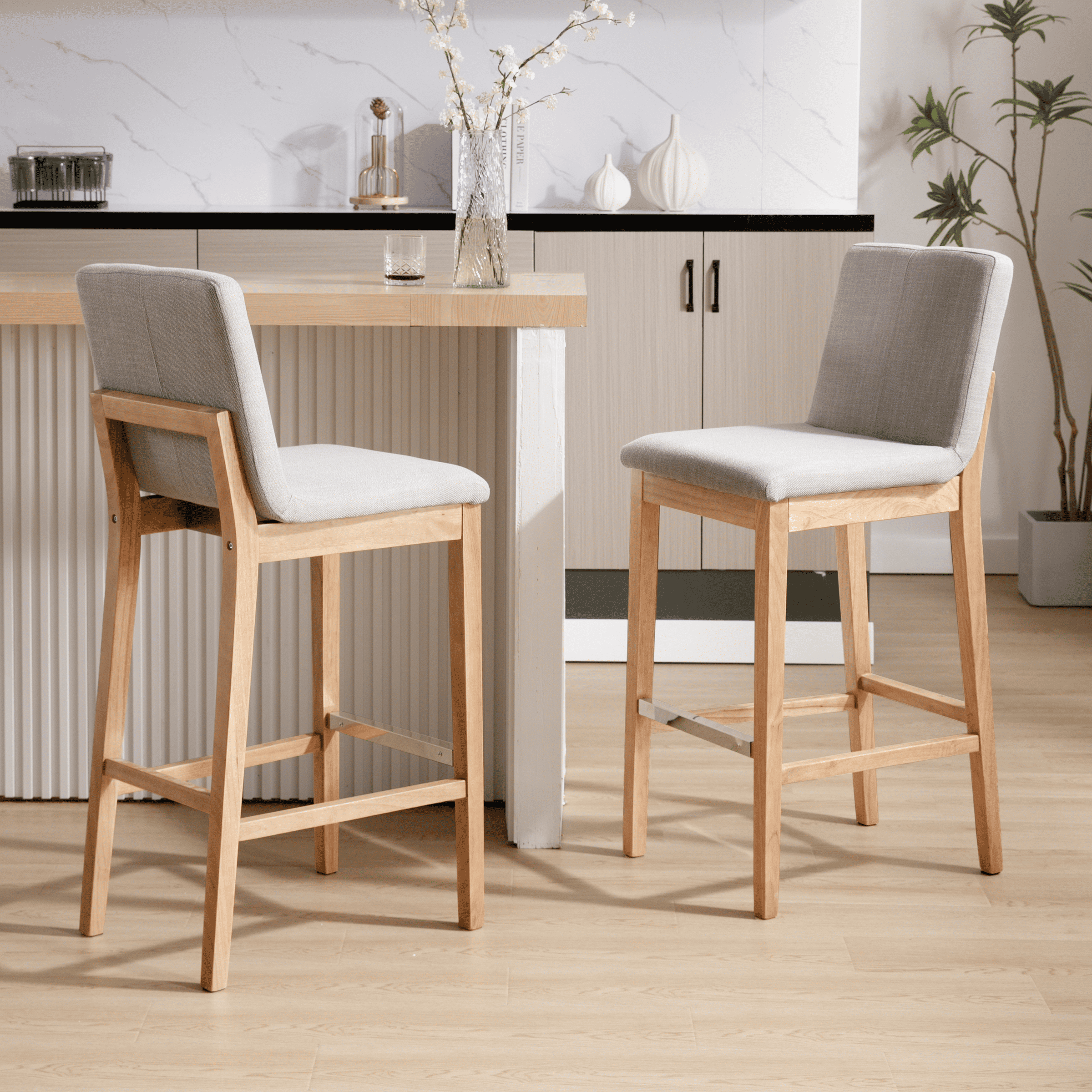 Kmax 26"H Modern Counter Height Bar Stools Set of 2 - 5730CS