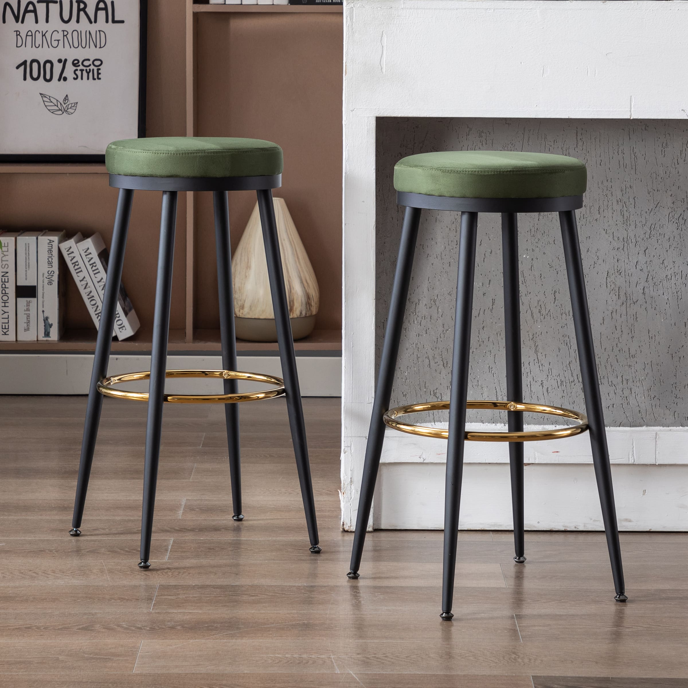 Kmax 30"H Modern Metal Counter Stools Set of 2 - 19618CS