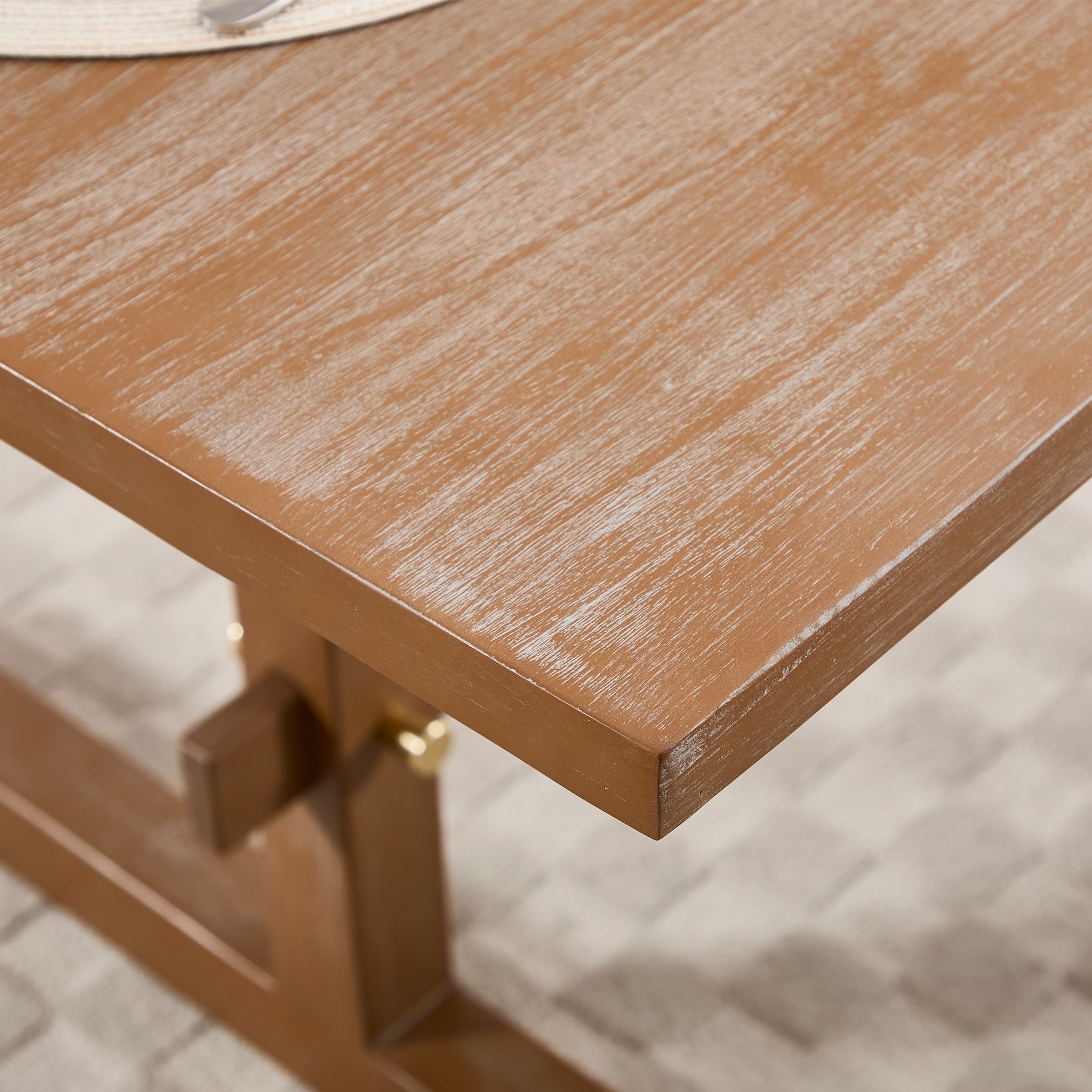 Kmax 63 Inch Farmhouse Rectangular Wood Dining Table - 22837DT