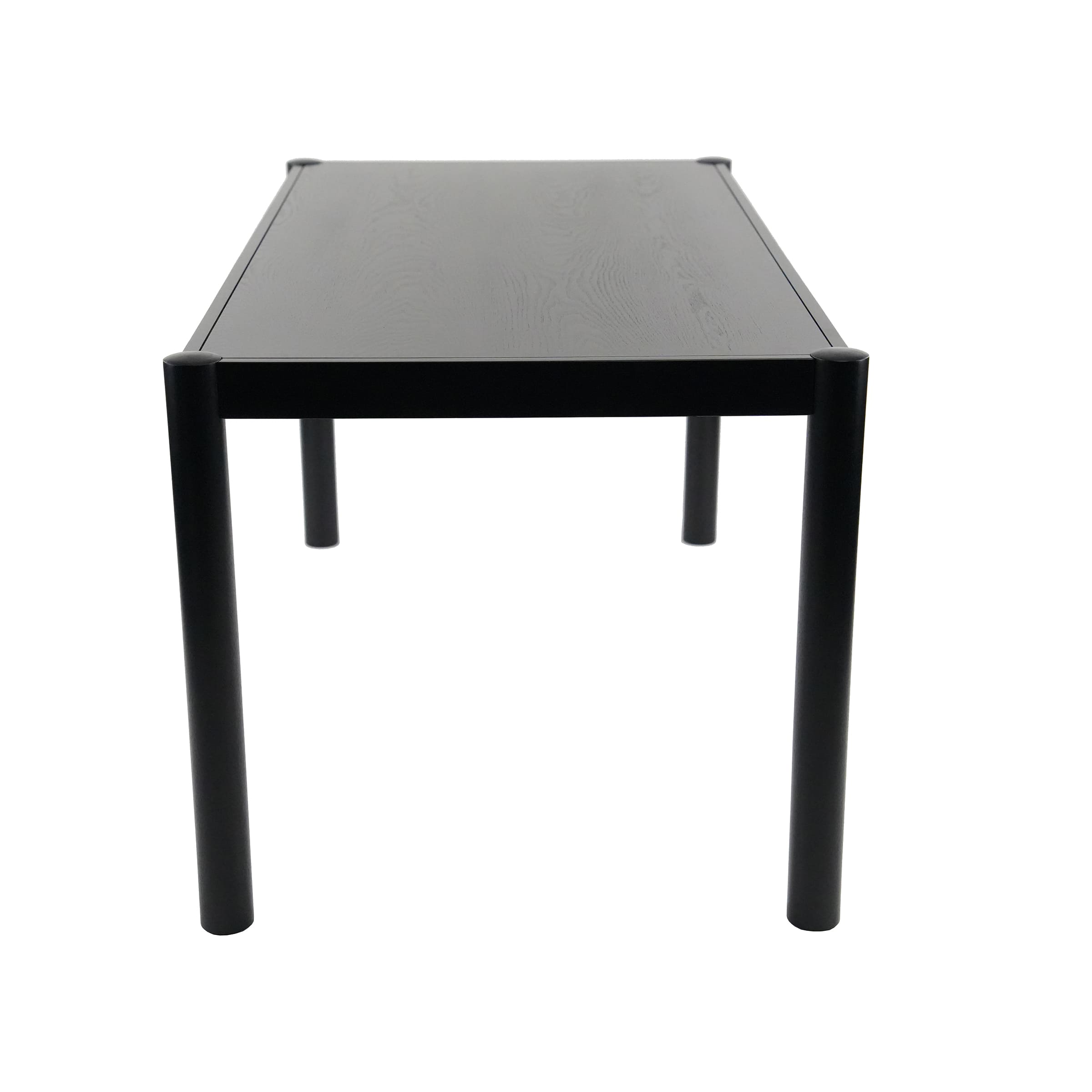 Black dining table corner