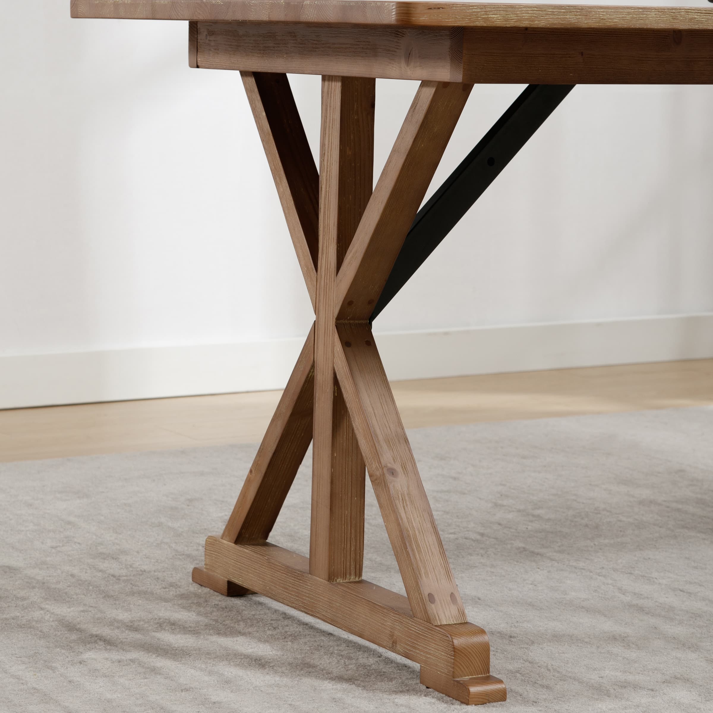Kmax 69" Rustic Farmhouse Wood Dining Table - 1009DT
