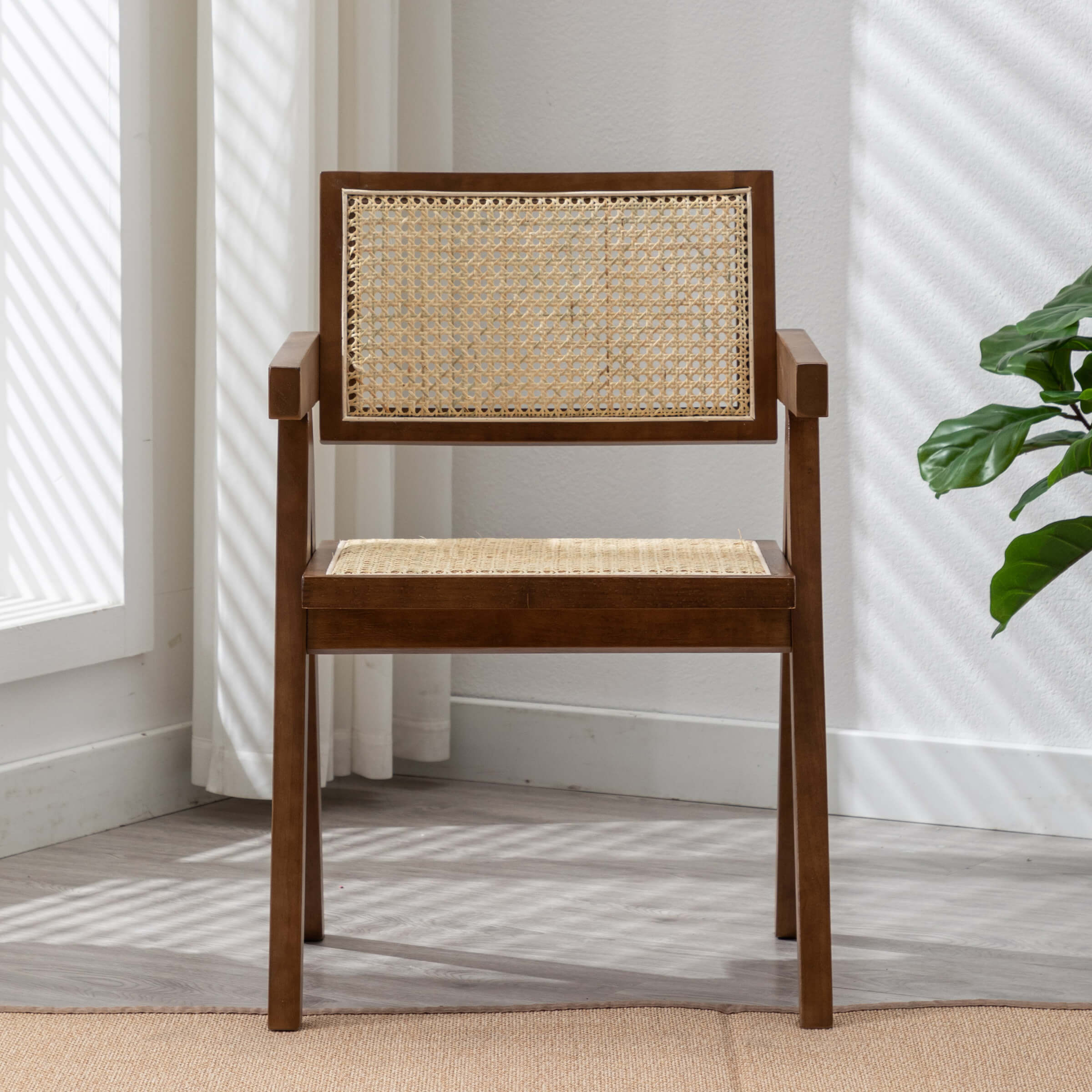 VESCASA Cane Back Dining Chairs Set of 2 - 1844DC