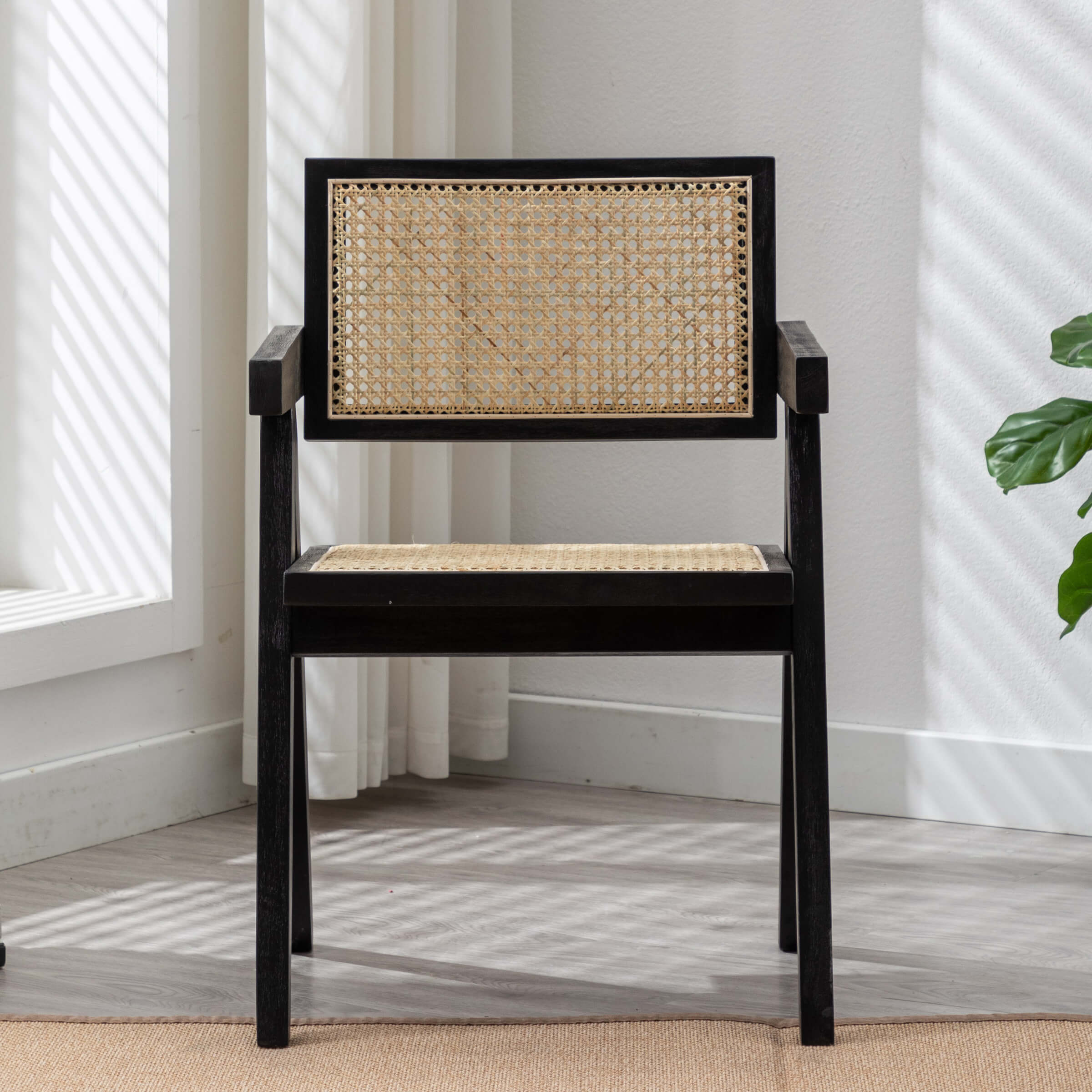 VESCASA Cane Back Dining Chairs Set of 2 - 1844DC