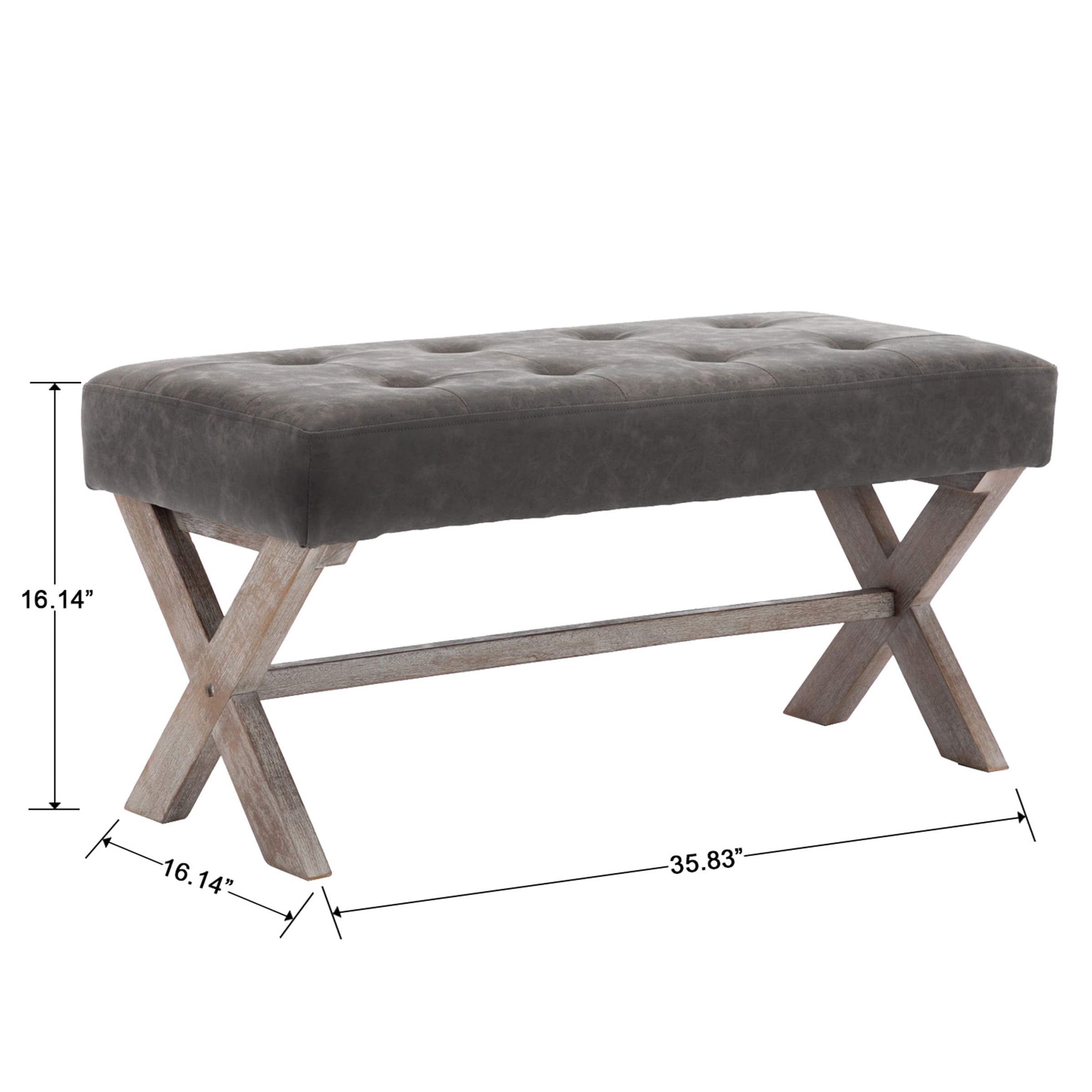 Kmax Fabric Storage Upholstered Entryway Bench - 7868BH