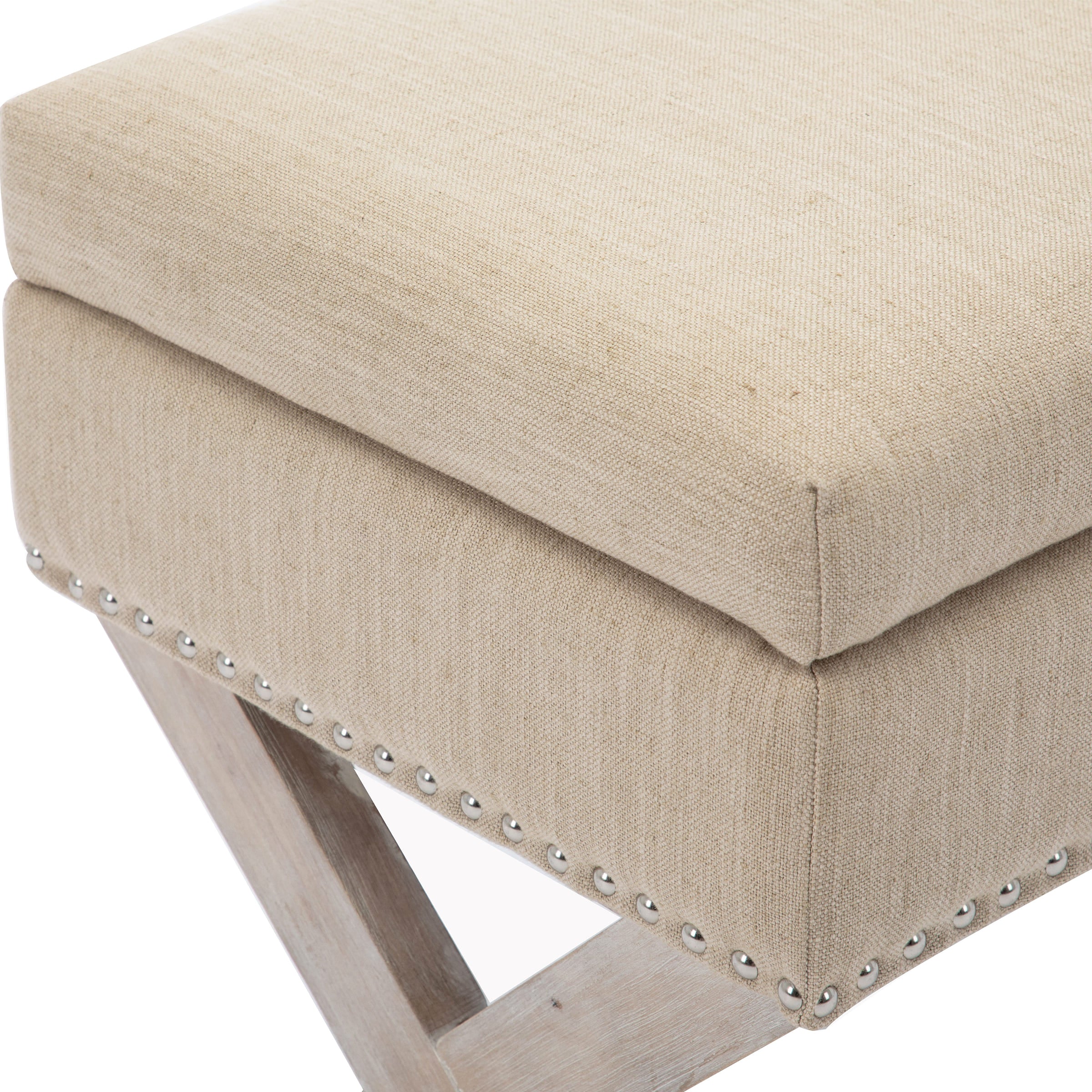 Kmax Fabric Storage Upholstered Entryway Bench - 7868BH