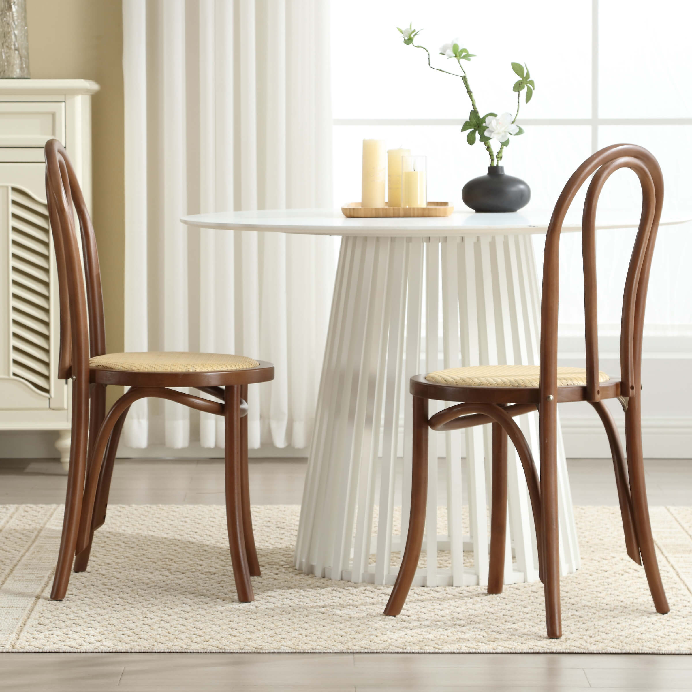 sunny water　Bentwood Chair 2脚セット French Country Bentwood Rattan Dining Chairs Set of 2 - X019DC