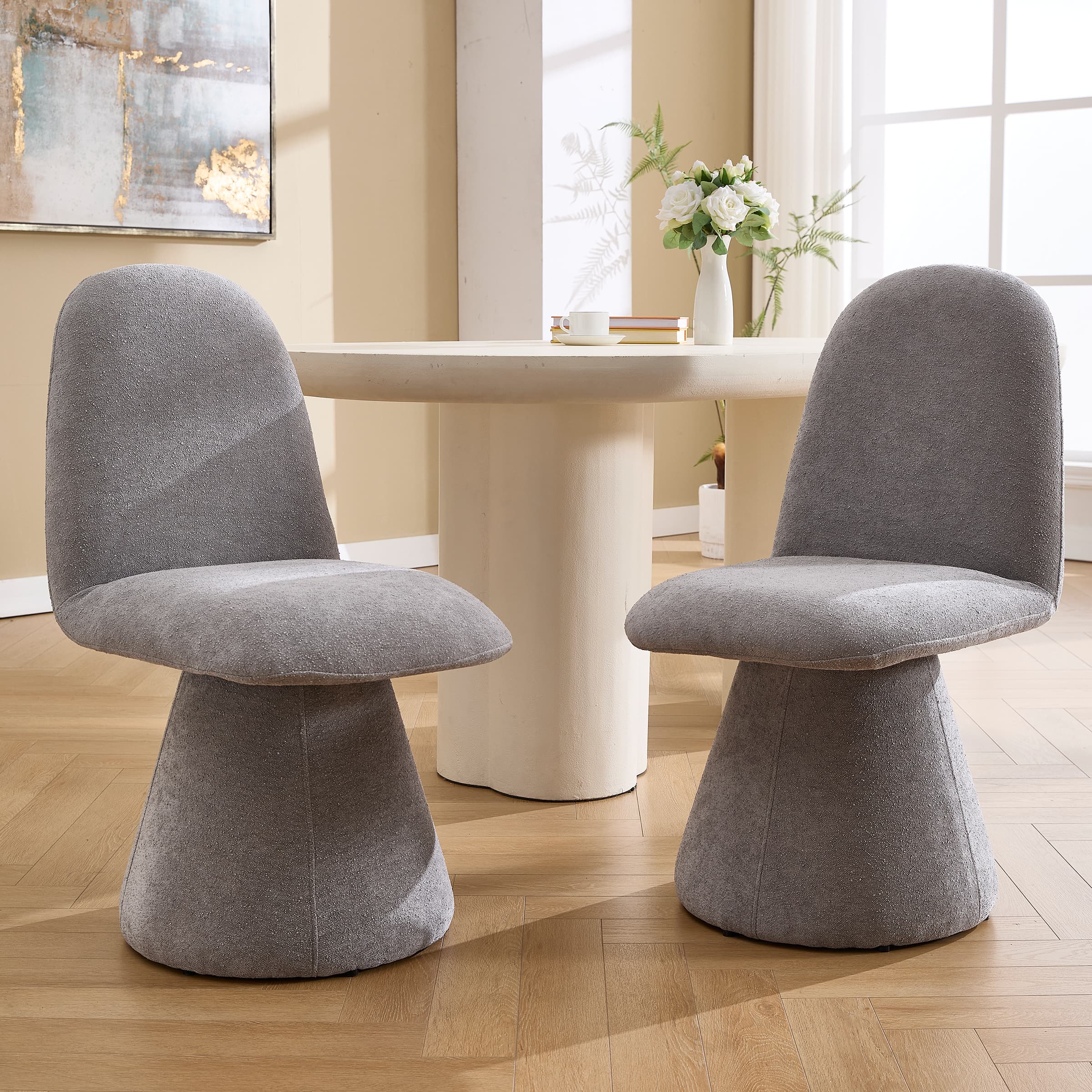 Kmax Swivel High Back Dining Chairs Set of 2 - 3166DC