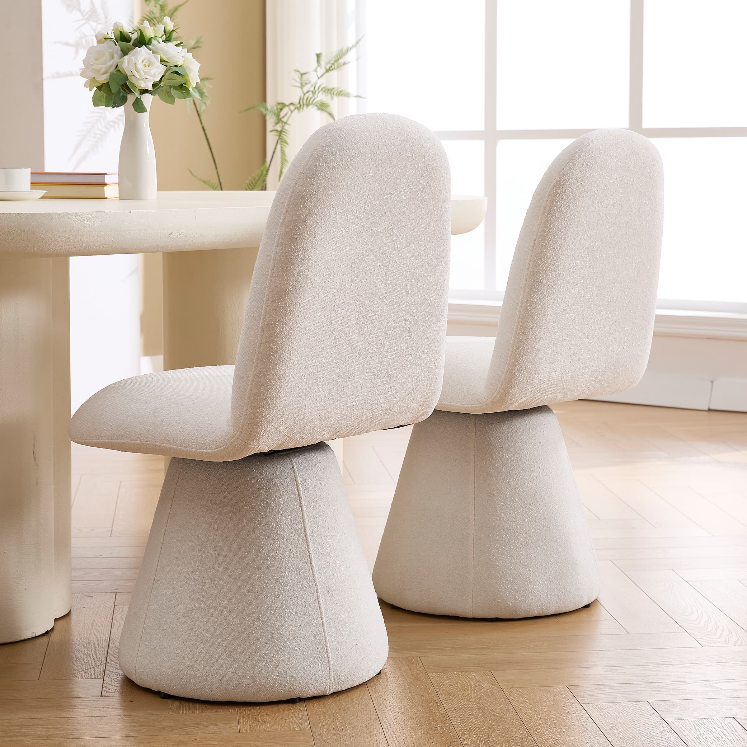 Kmax Swivel High Back Dining Chairs Set of 2 - 3166DC