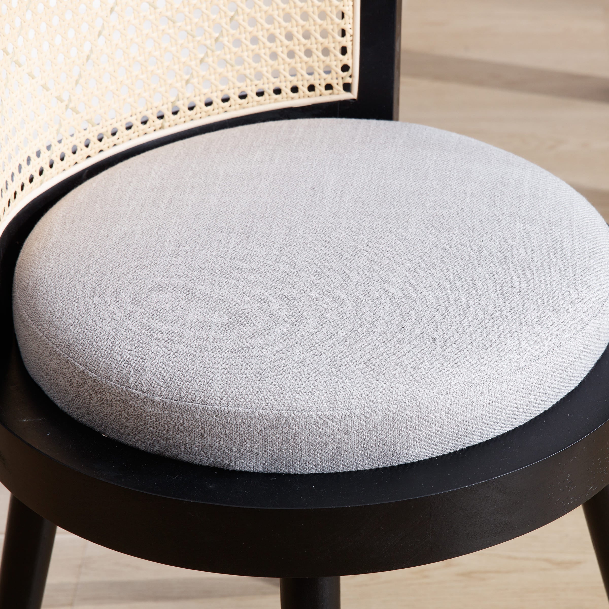 Kmax Linen Rattan Dining Chairs Set of 2 - 10042DC