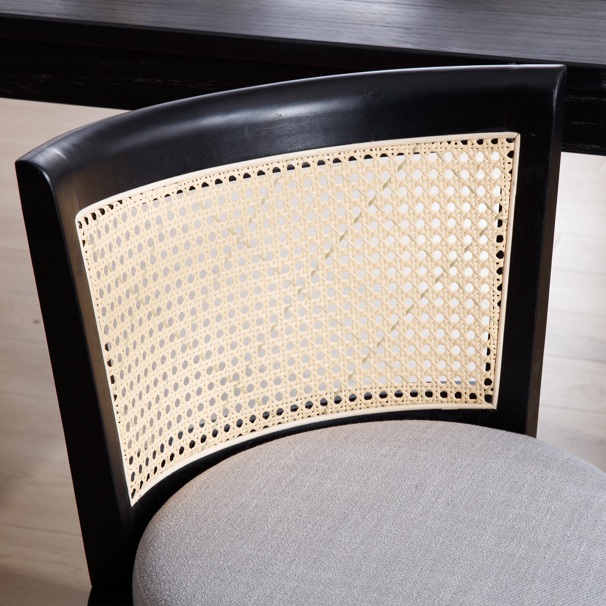 Kmax Linen Rattan Dining Chairs Set of 2 - 10042DC