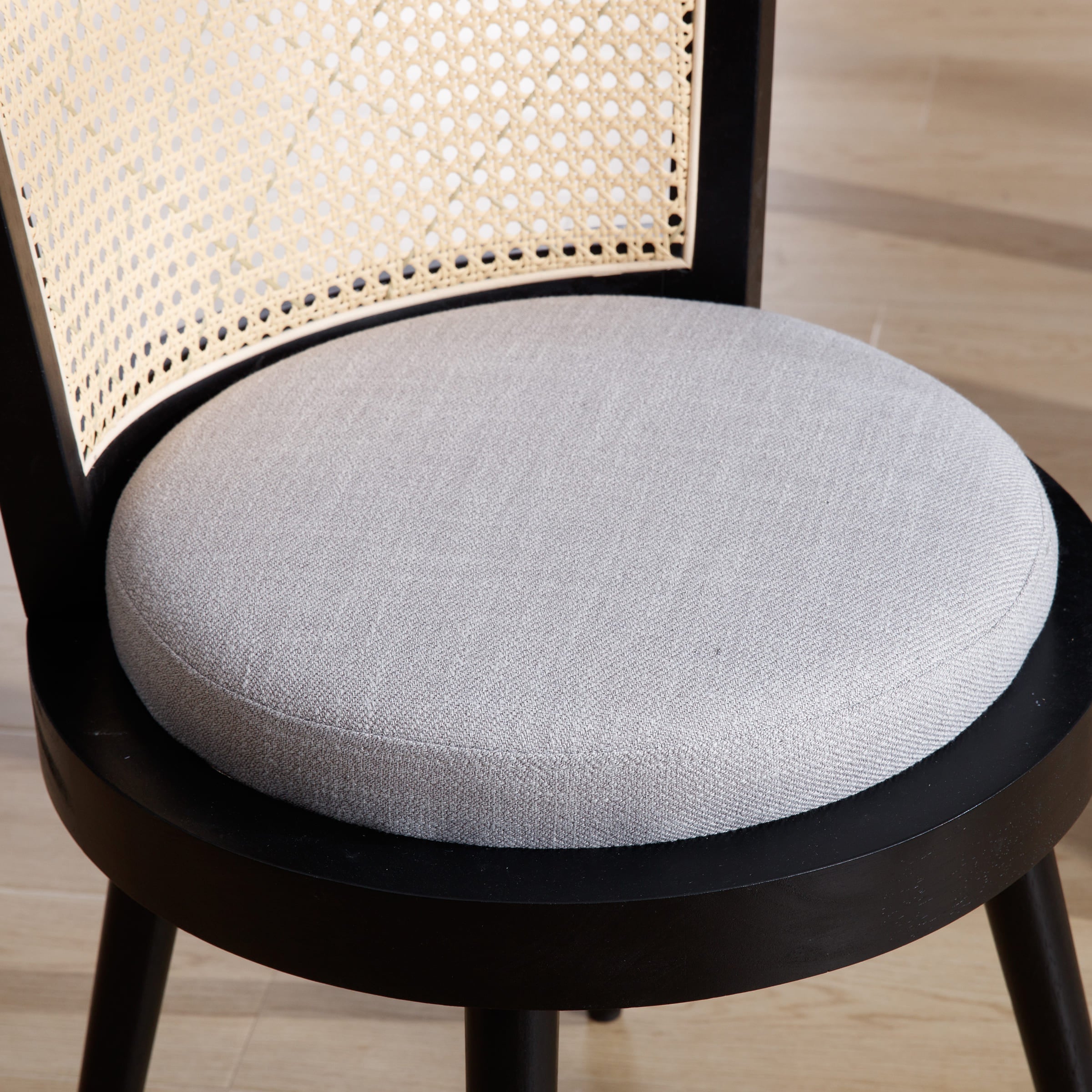 Kmax Linen Rattan Dining Chairs Set of 2 - 10042DC