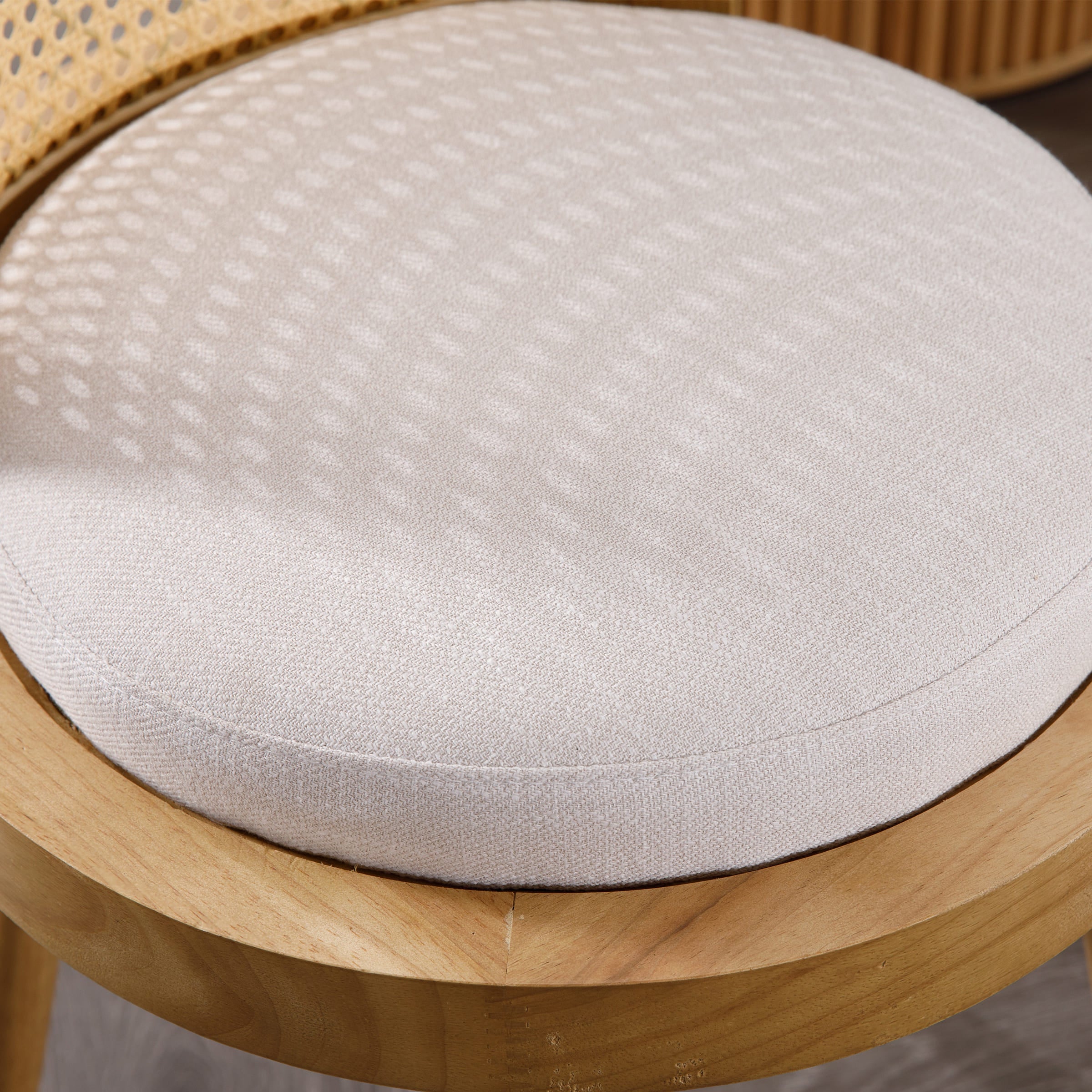 Kmax Linen Rattan Dining Chairs Set of 2 - 10042DC