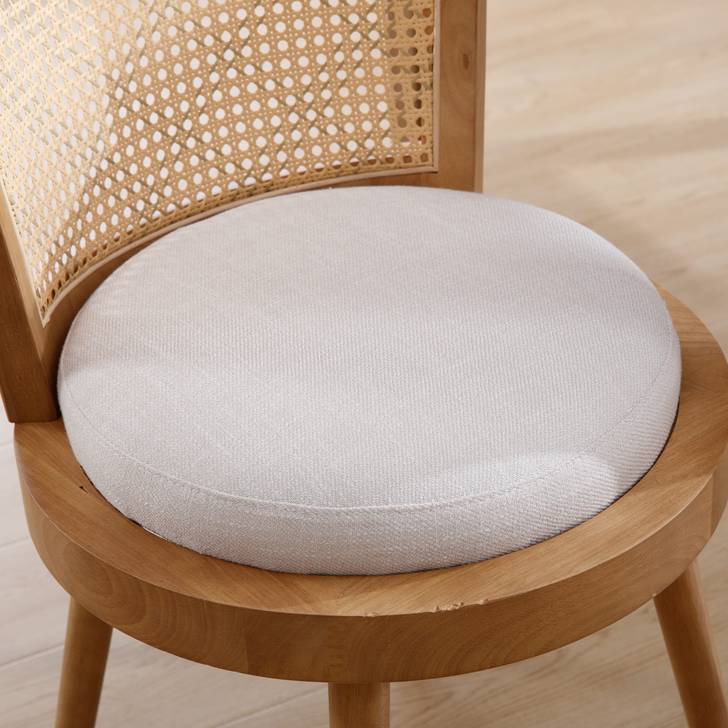 Kmax Linen Rattan Dining Chairs Set of 2 - 10042DC