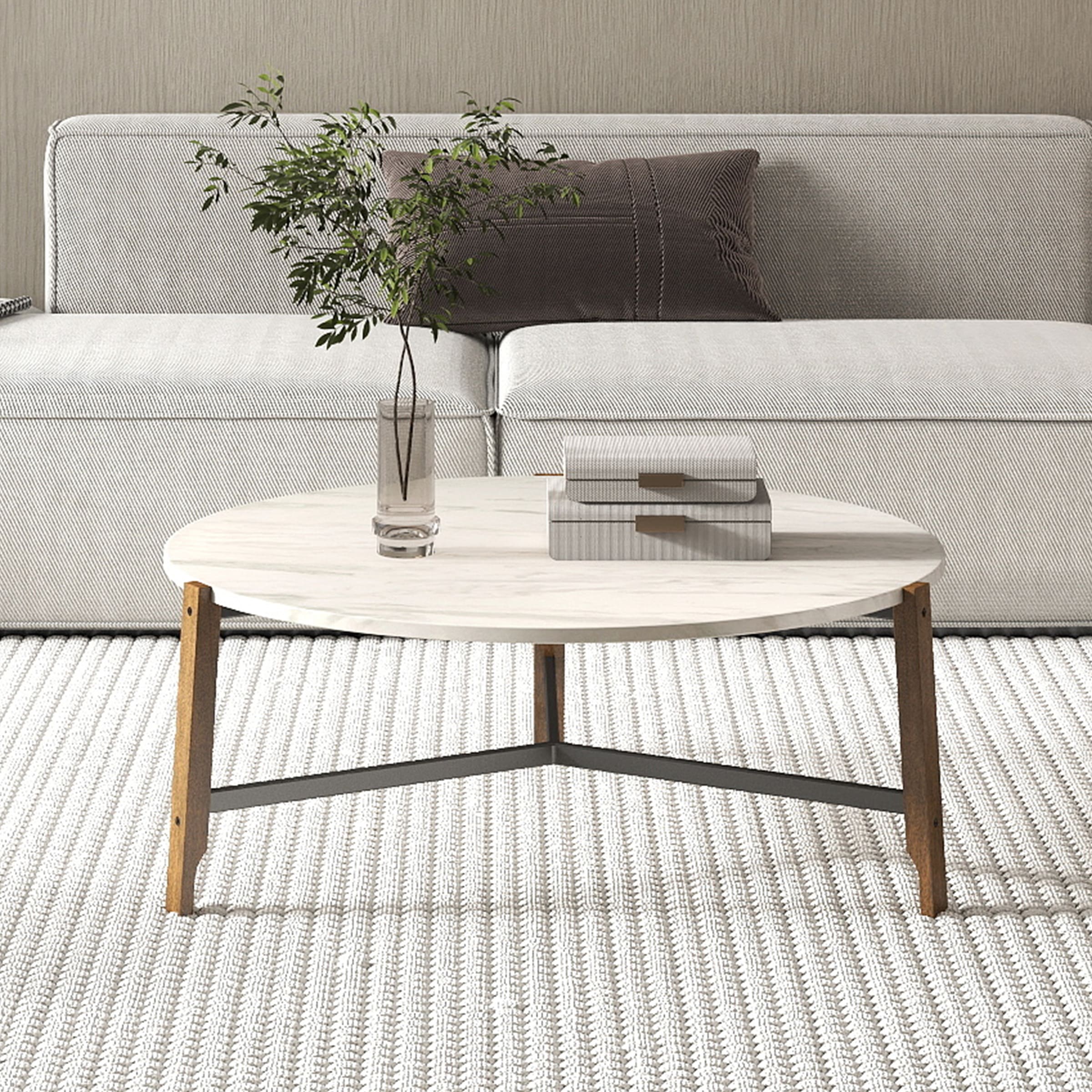 Kmax Modern Mid-Century Round Coffee Table - 00918CT