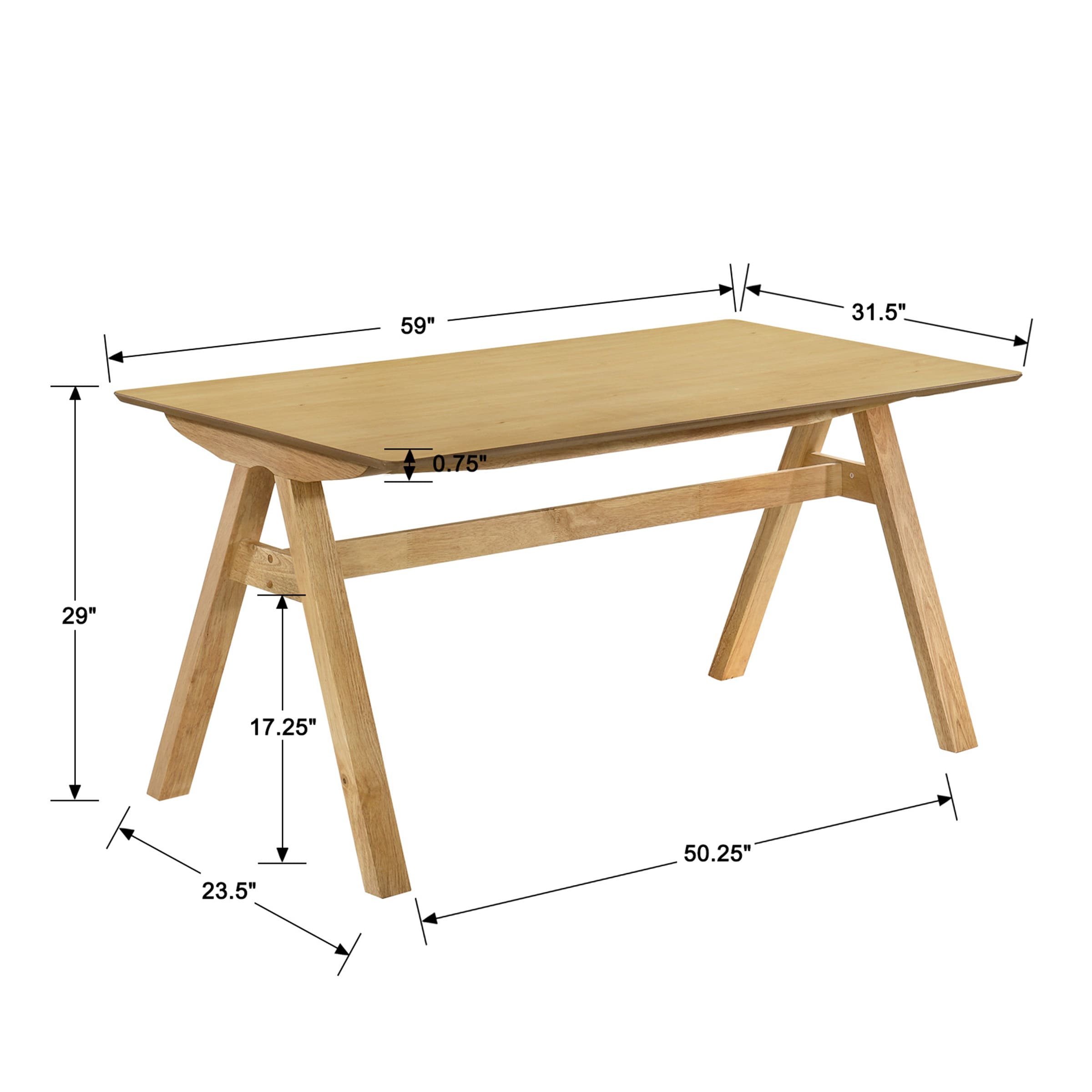 Kmax Solid Wood Kitchen Dining Table - 66002DT